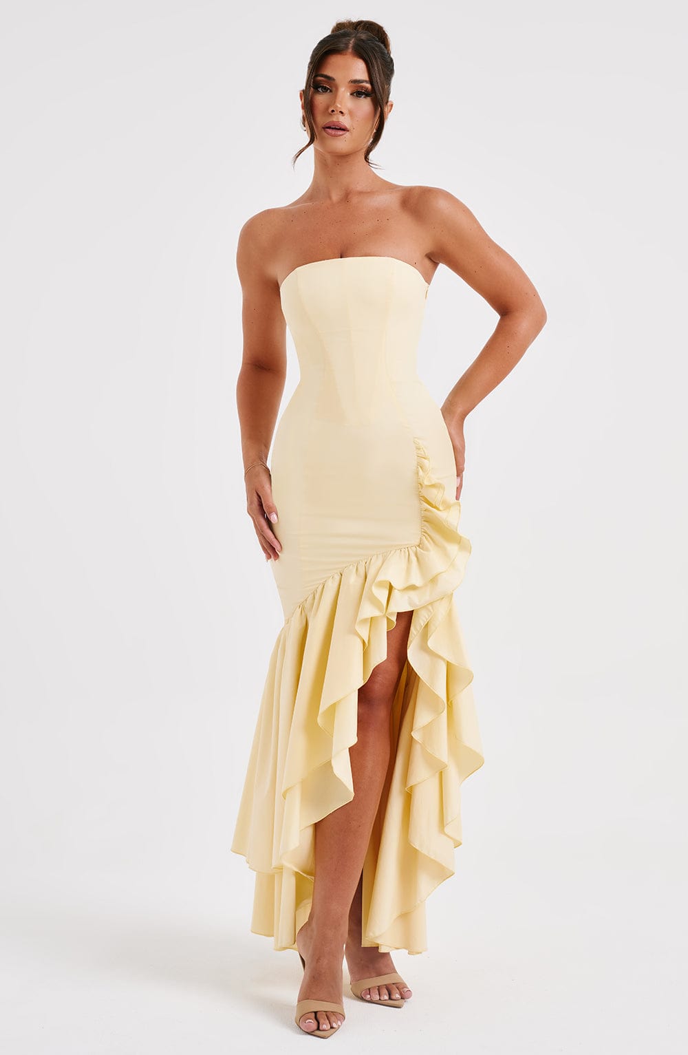 Angelina Maxi Elbise - Limon