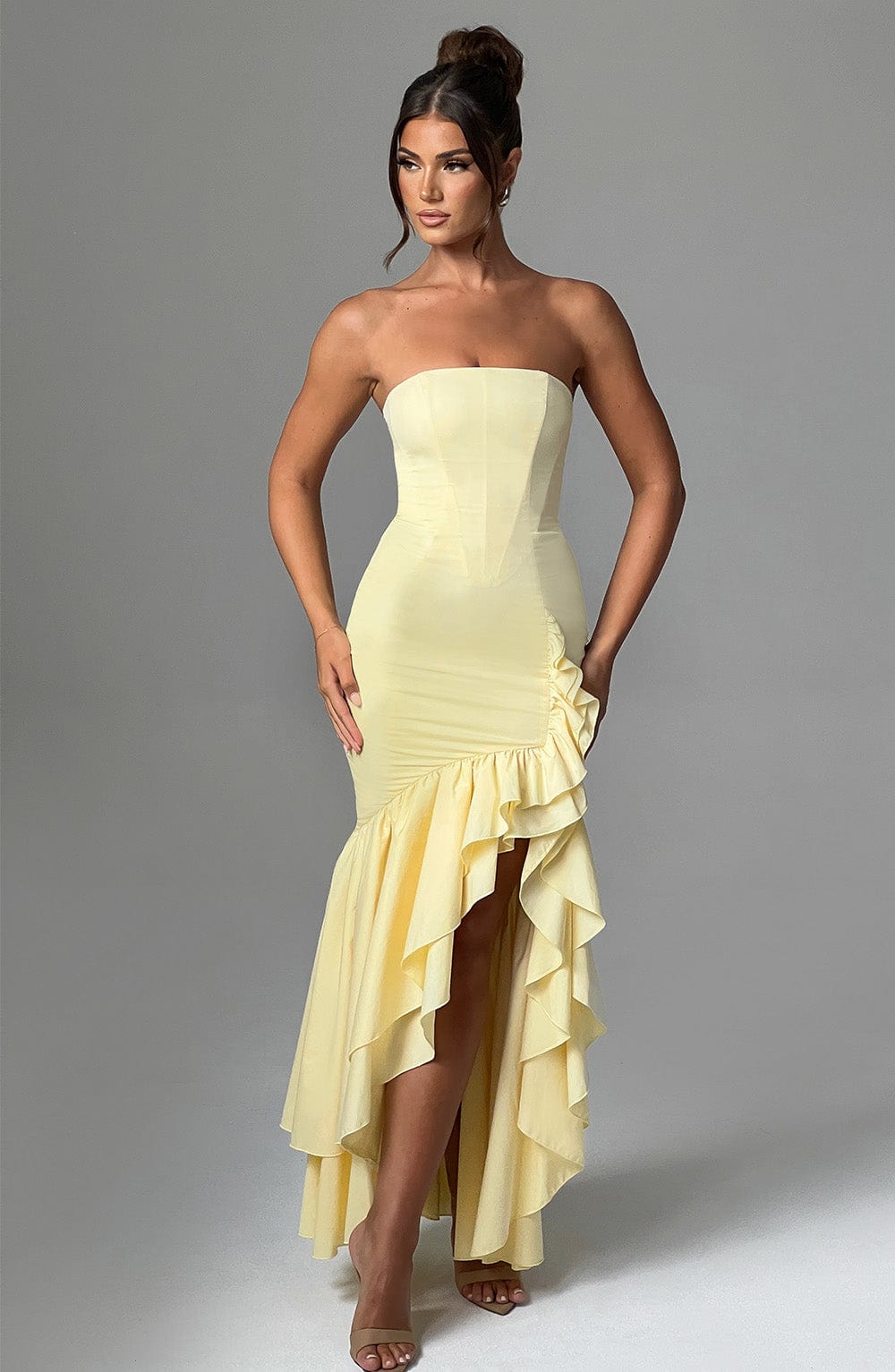 Angelina Maxi Elbise - Limon