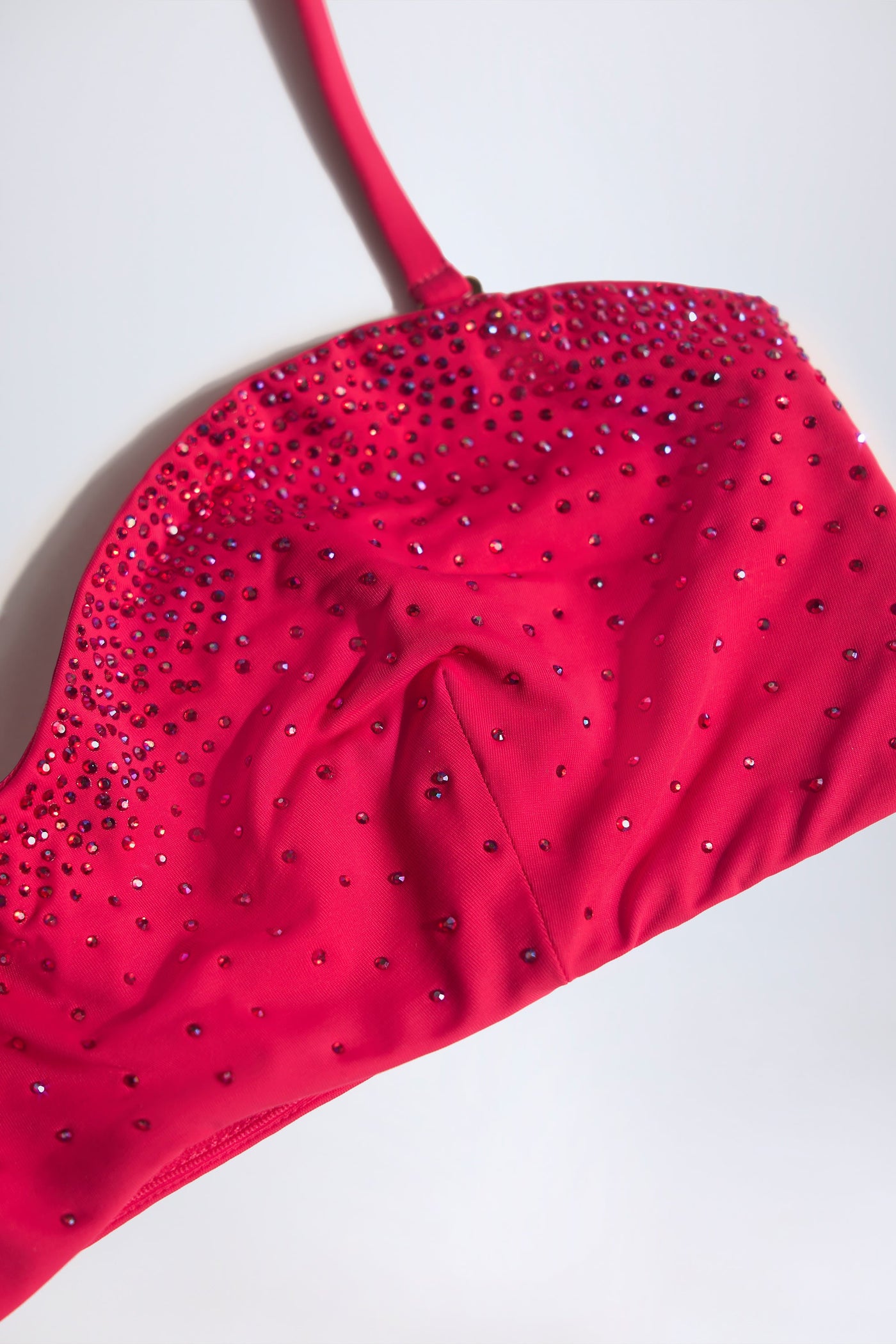 Ahududu Pembesi Bandeau Bikini Üstü
