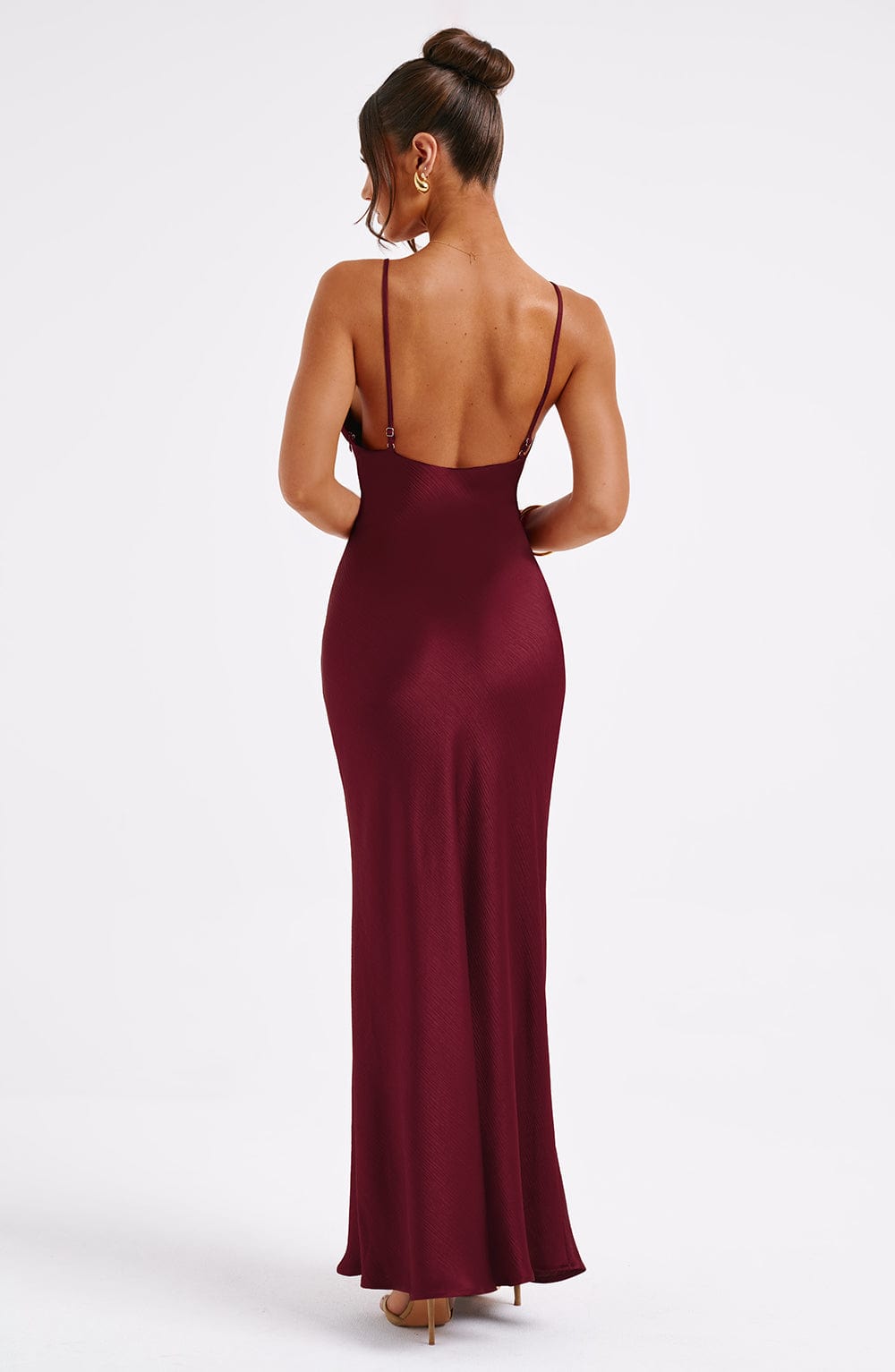 Anja Maxi Elbise - Bordo