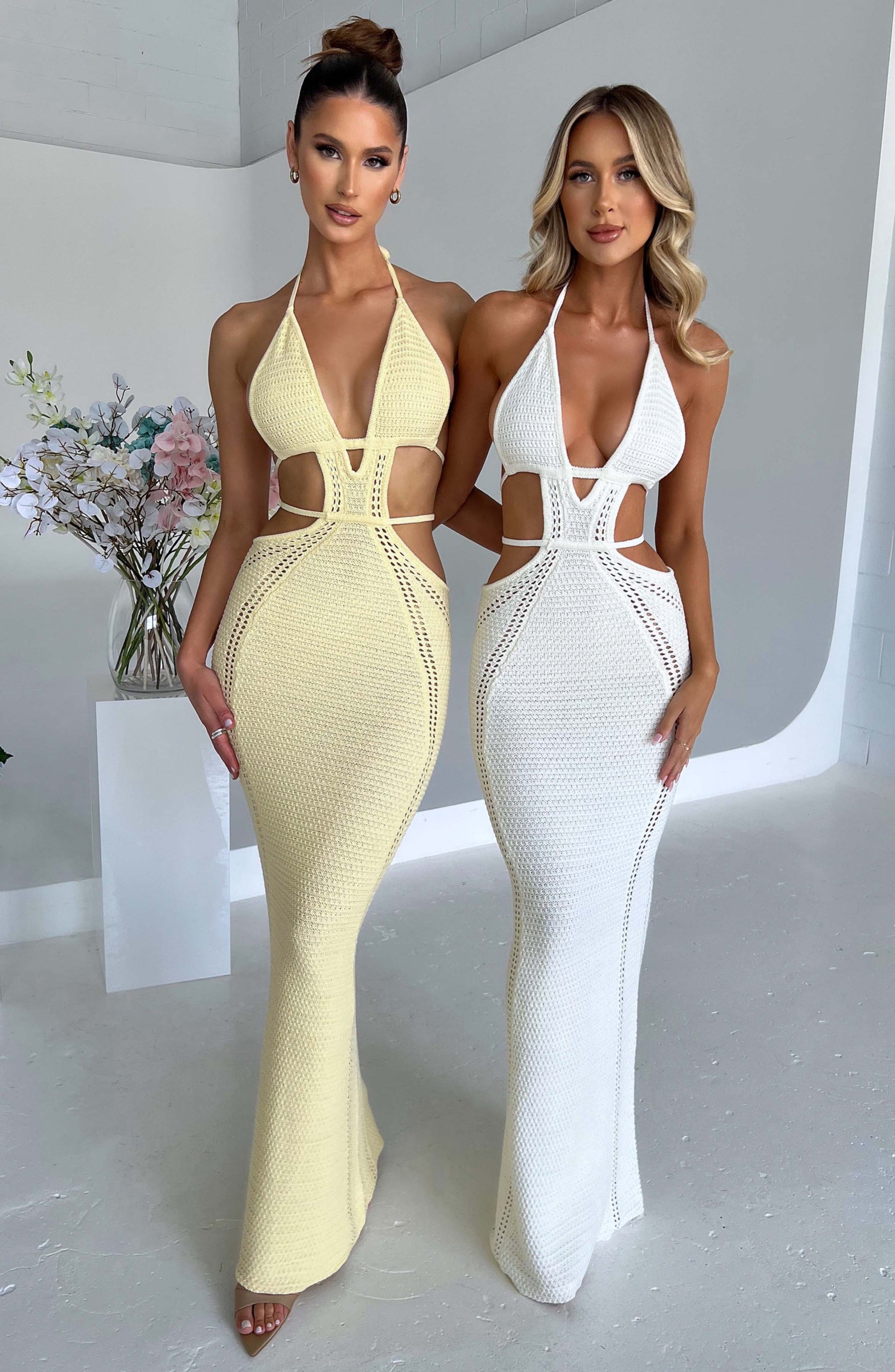 Arabella Maxi Elbise - Beyaz