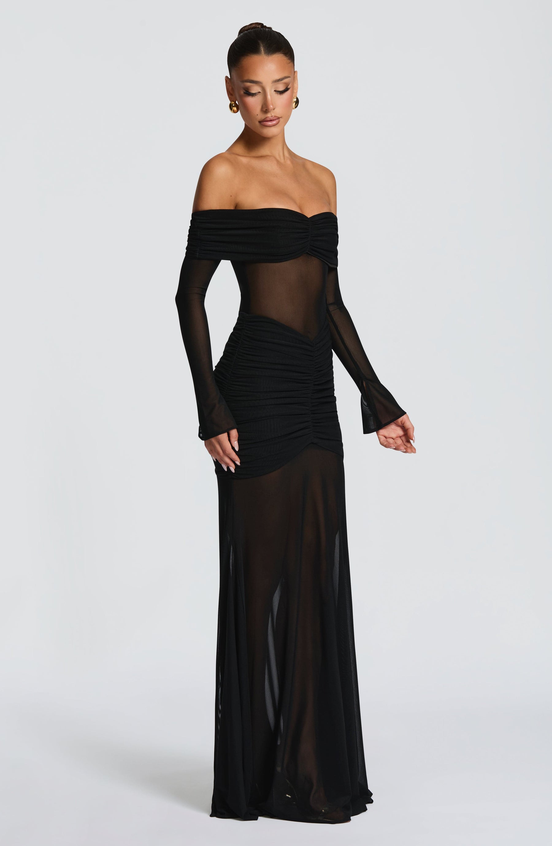 Arlena Maxi Elbise - Siyah