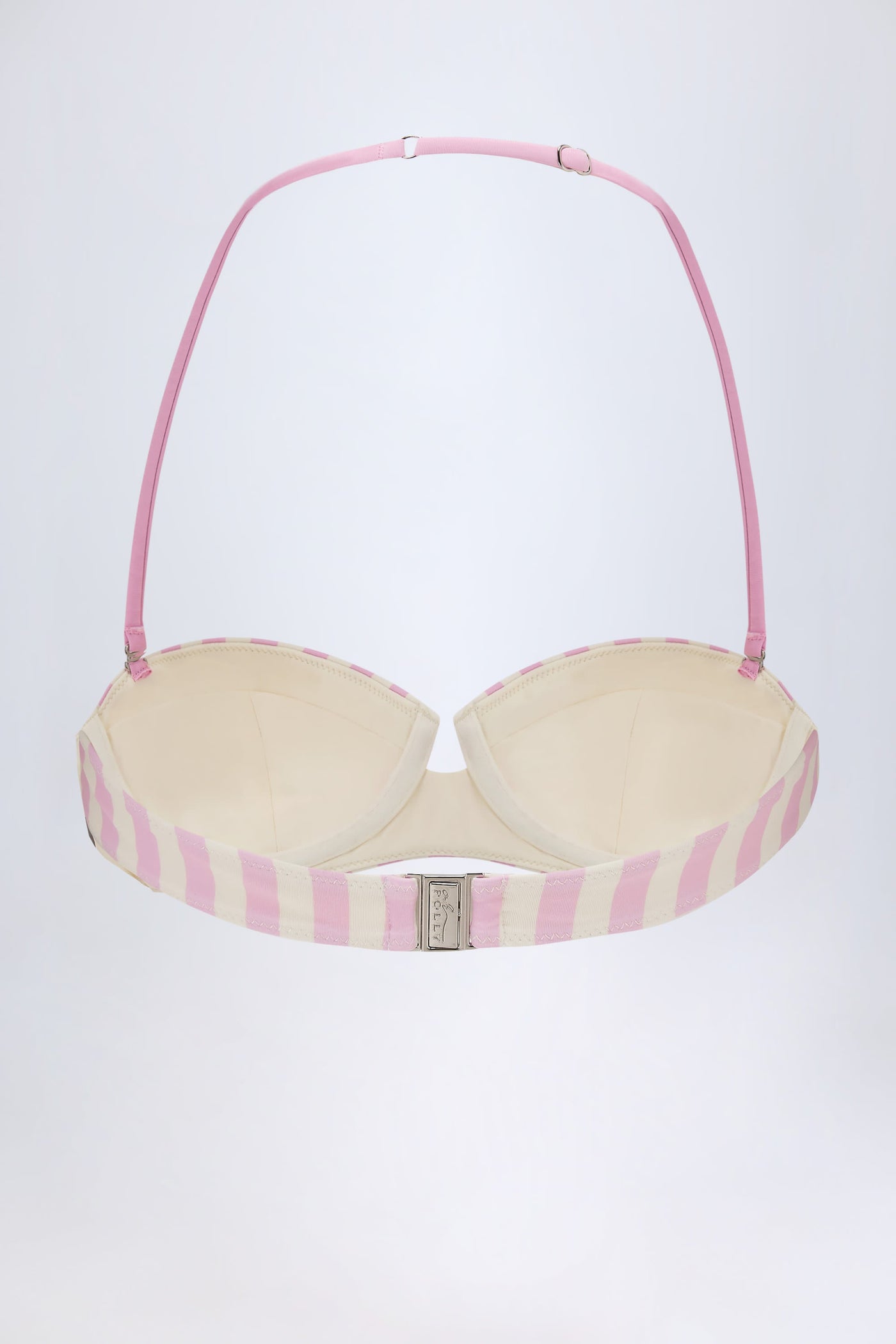 Balenli, Askılı, Balen Kesimli Bikini Üstü, Mor Çizgili