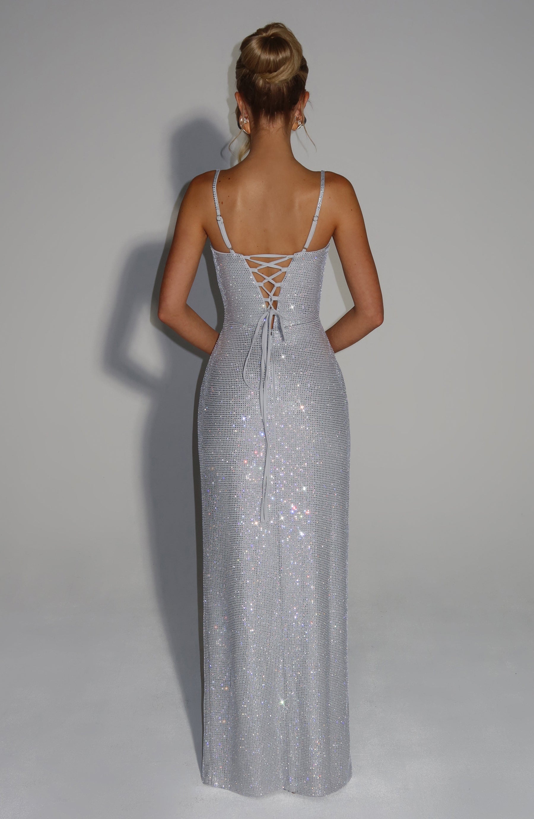 Ashton Maxi Elbise - Gümüş