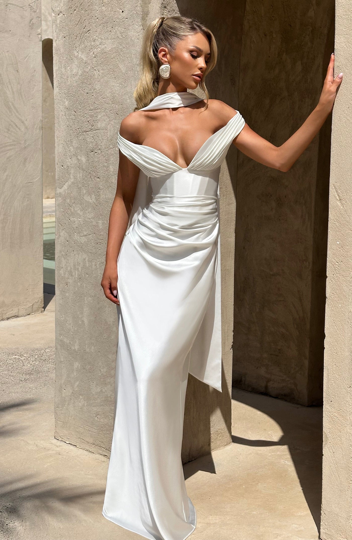 Aurelia Maxi Elbise - Fildişi