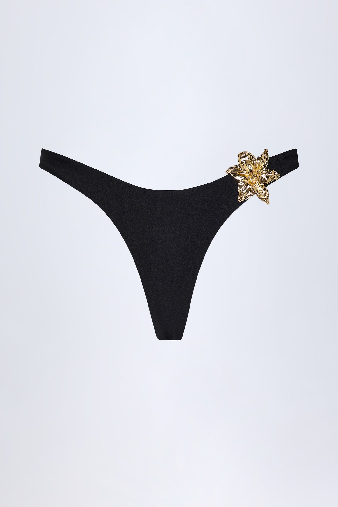 Siyah Renkli, Metal Detaylı, Şık Bikini Altı