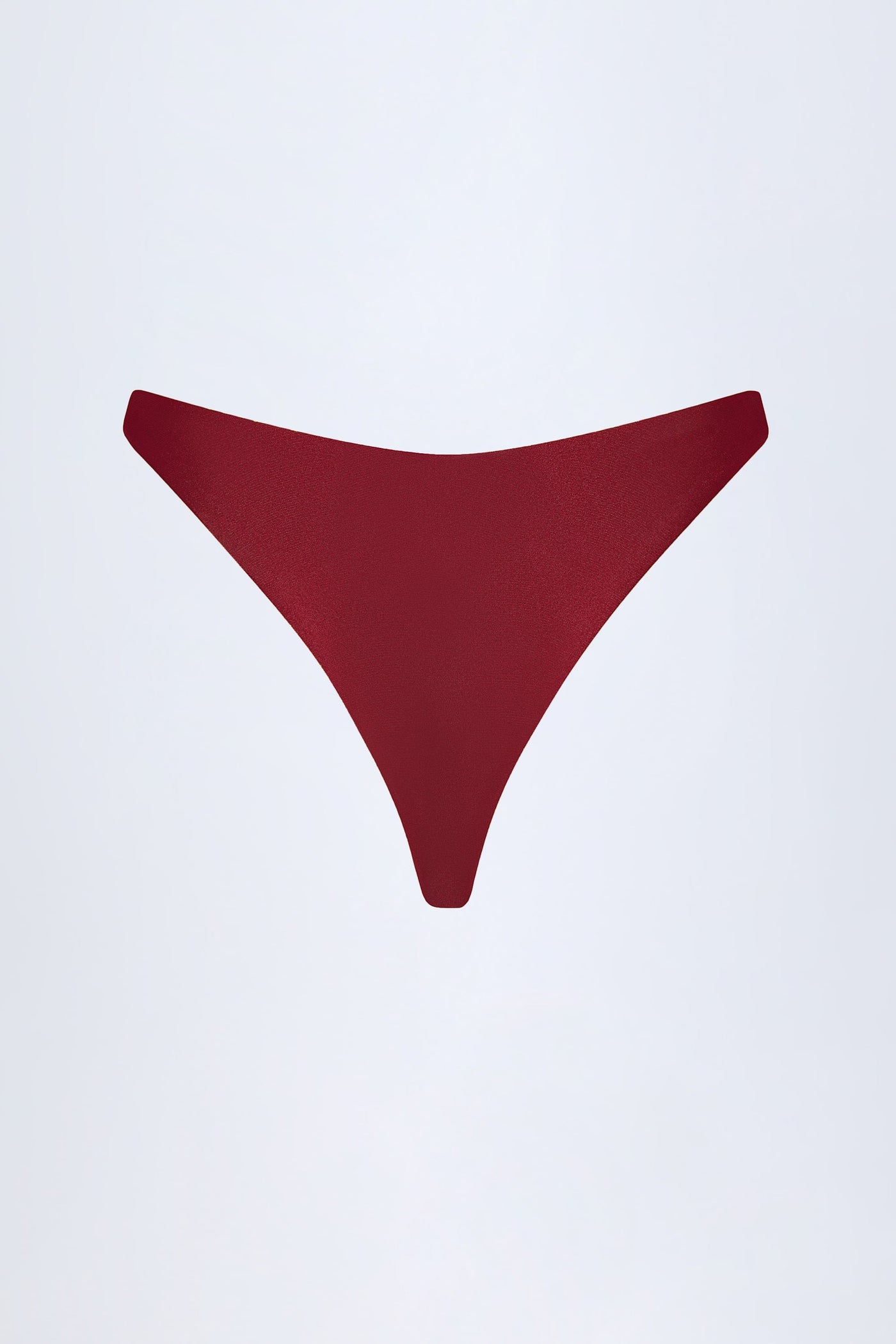 Boncuk İşlemeli, Cesur Kesimli Bikini Altı, Koyu Kiraz Rengi.