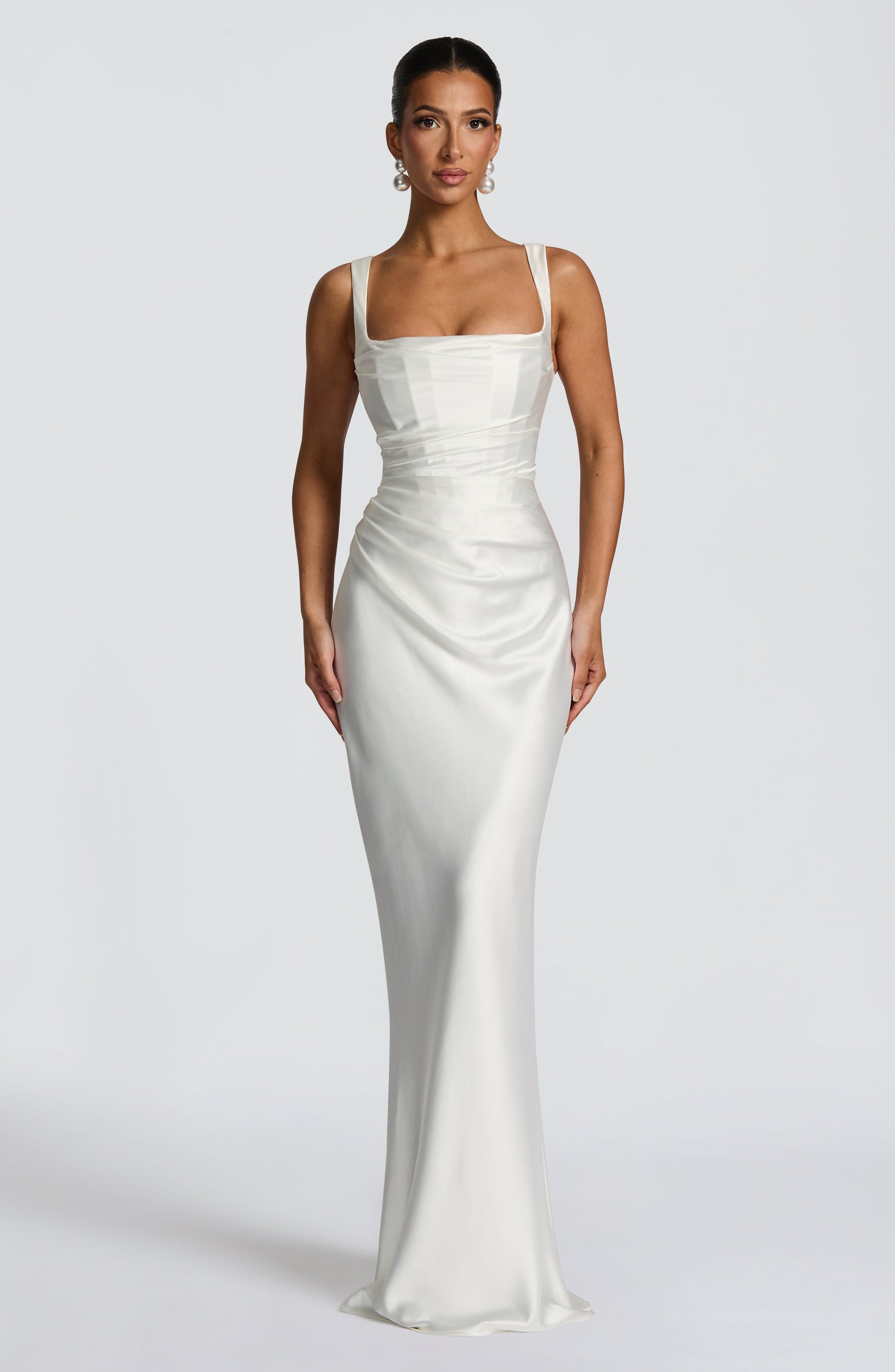 Calanthe Maxi Elbise - Fildişi