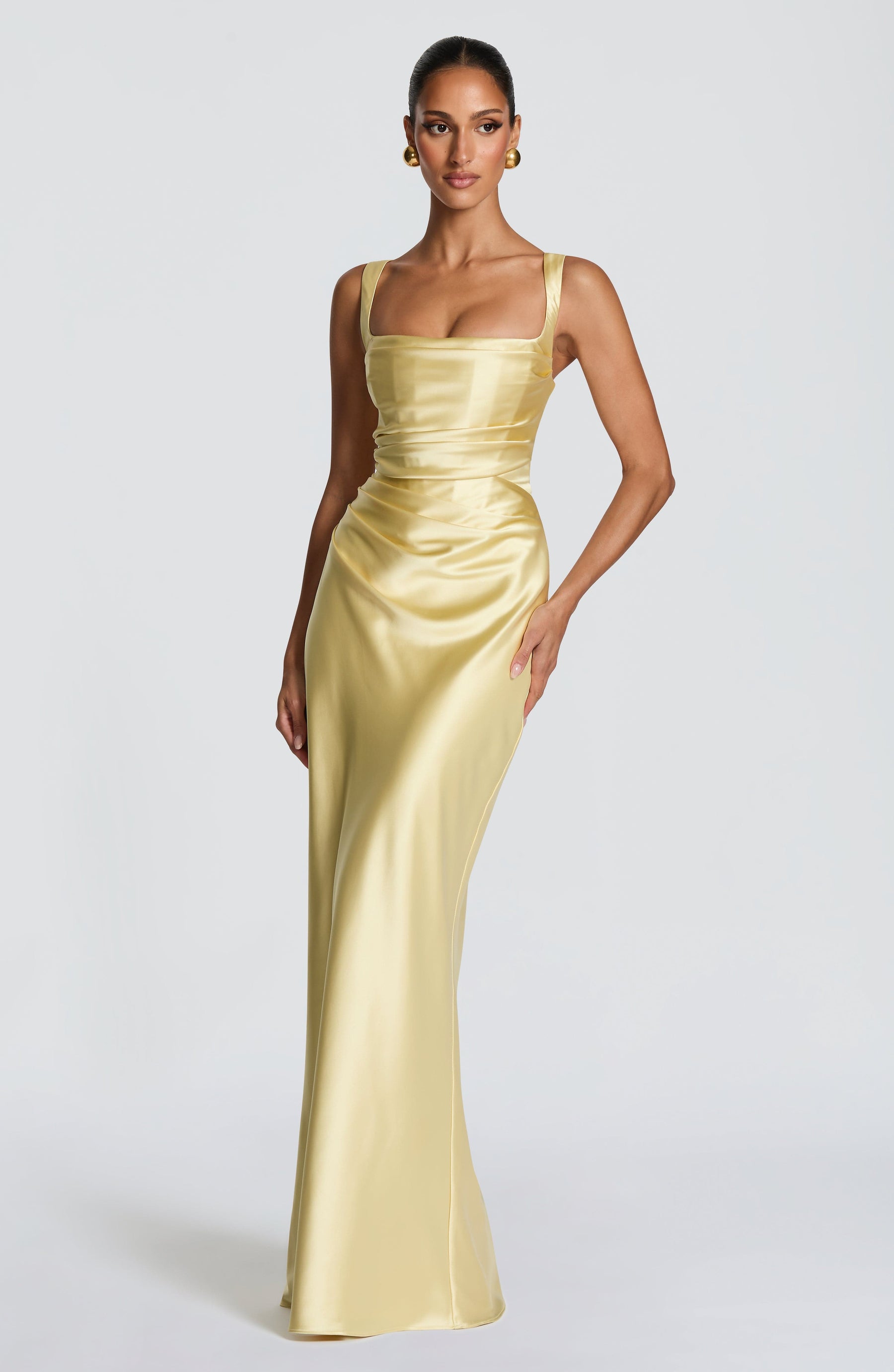 Calanthe Maxi Elbise - Limon