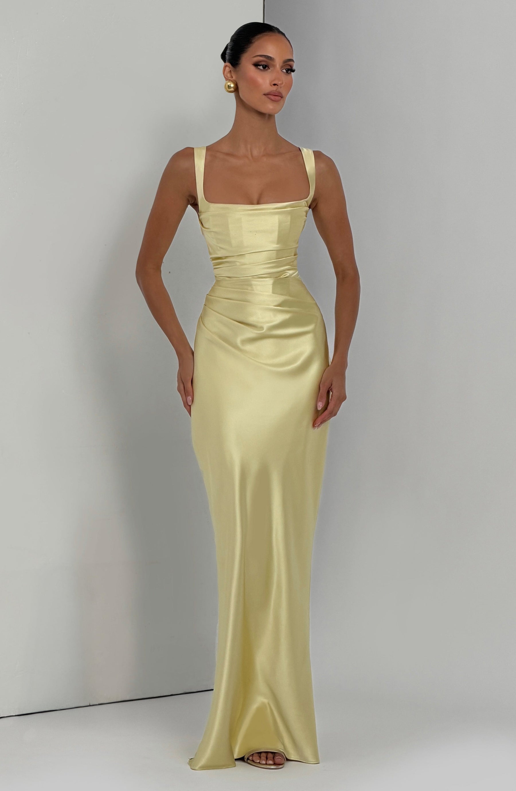 Calanthe Maxi Elbise - Limon