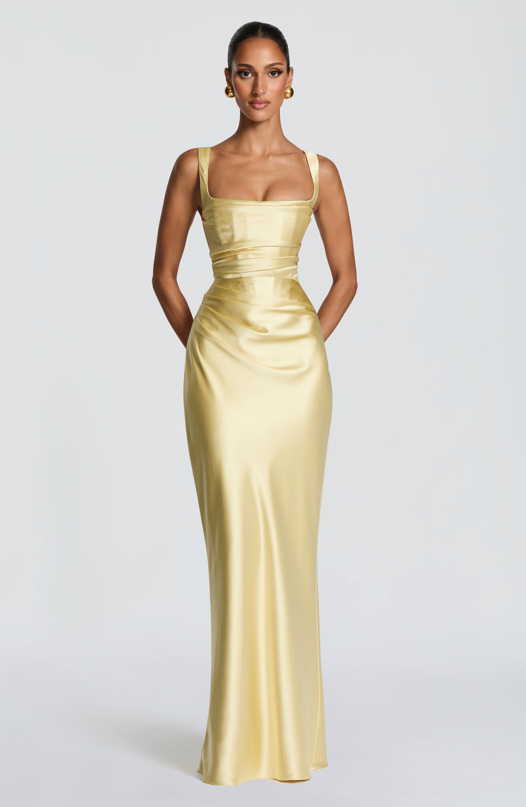 Calanthe Maxi Elbise - Limon