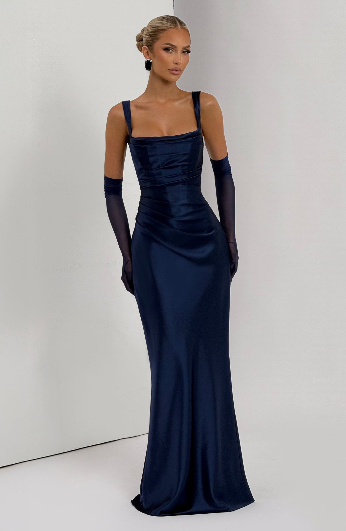 Calanthe Maxi Elbise - Lacivert