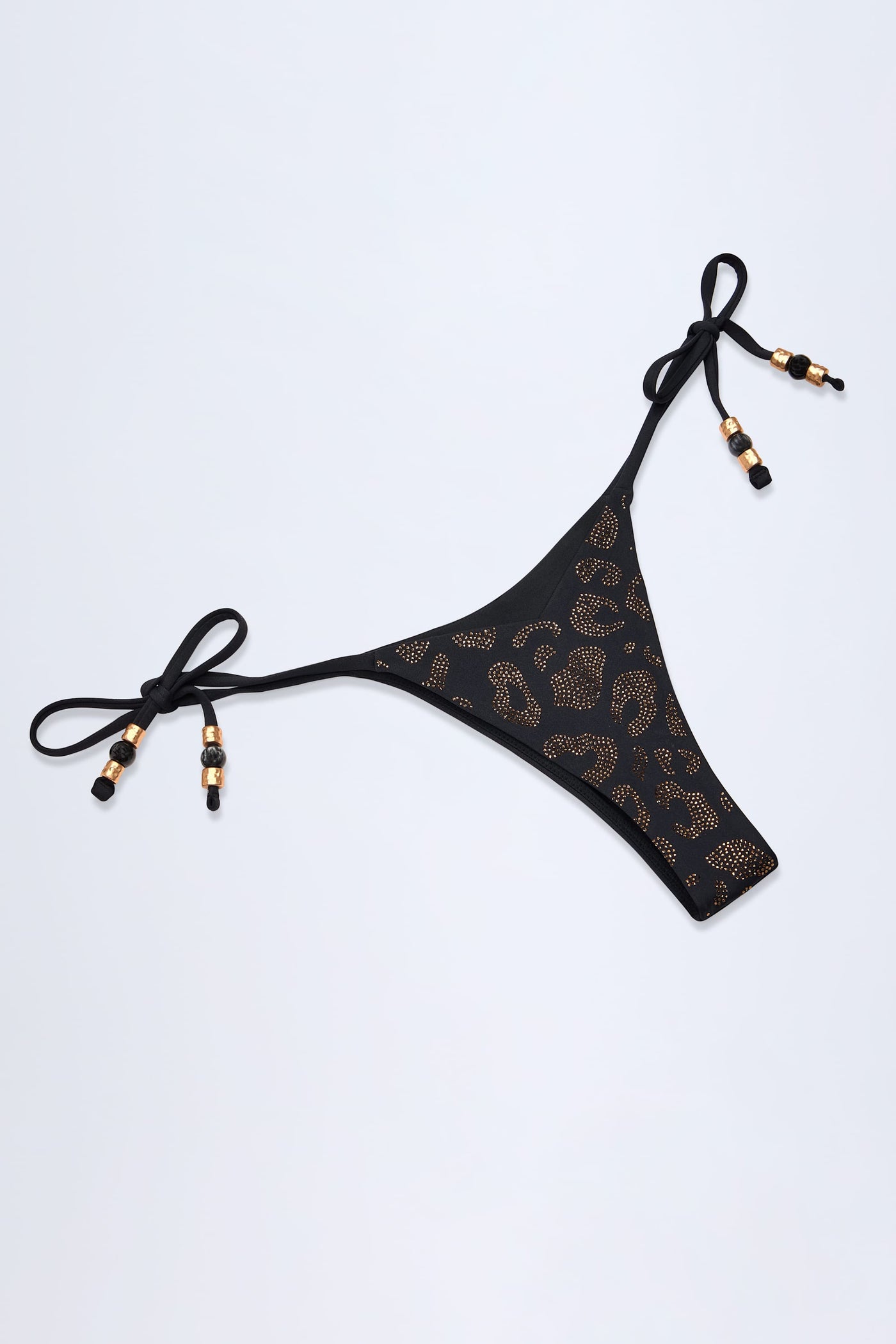 Siyah Renkli, Şık Detaylı Tanga Bikini Altı