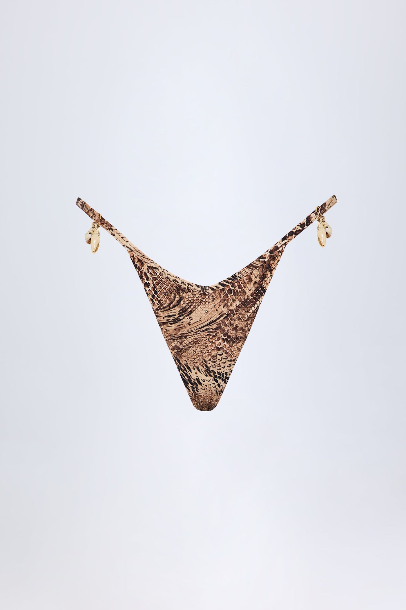 Yılan Desenli, Detaylı, Tanga Bikini Altı.