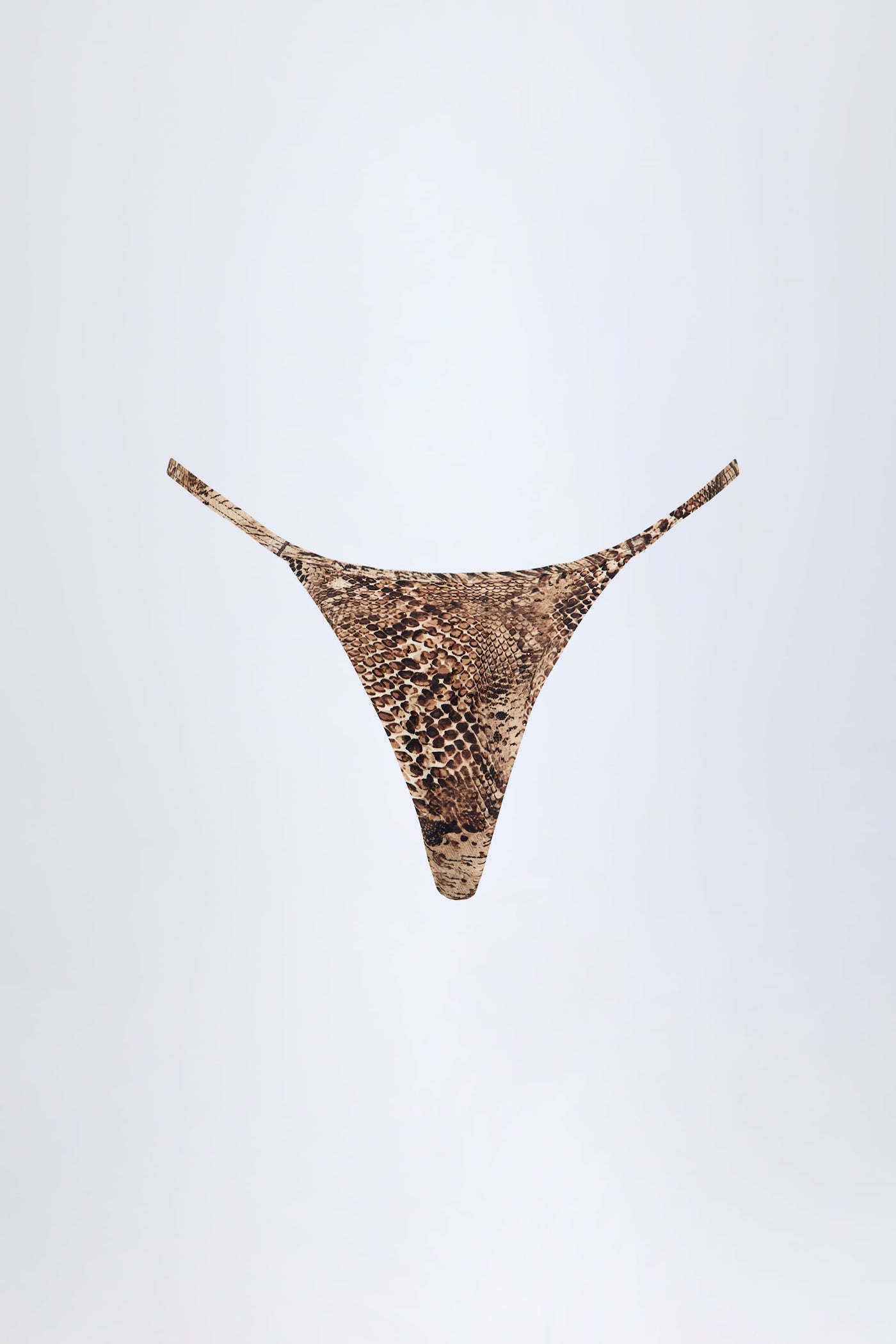 Yılan Desenli, Detaylı, Tanga Bikini Altı.