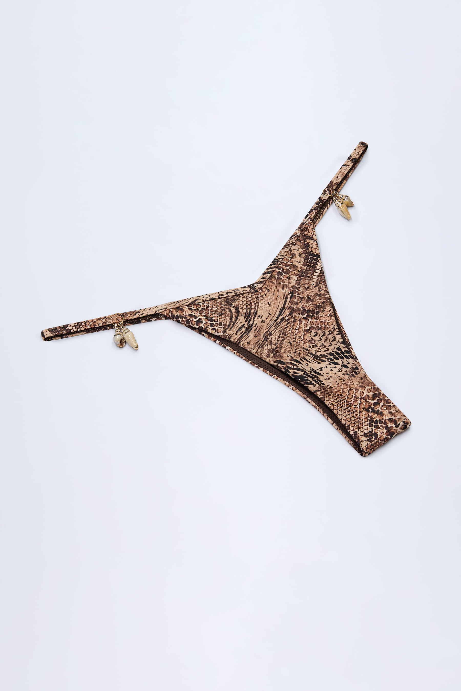 Yılan Desenli, Detaylı, Tanga Bikini Altı.