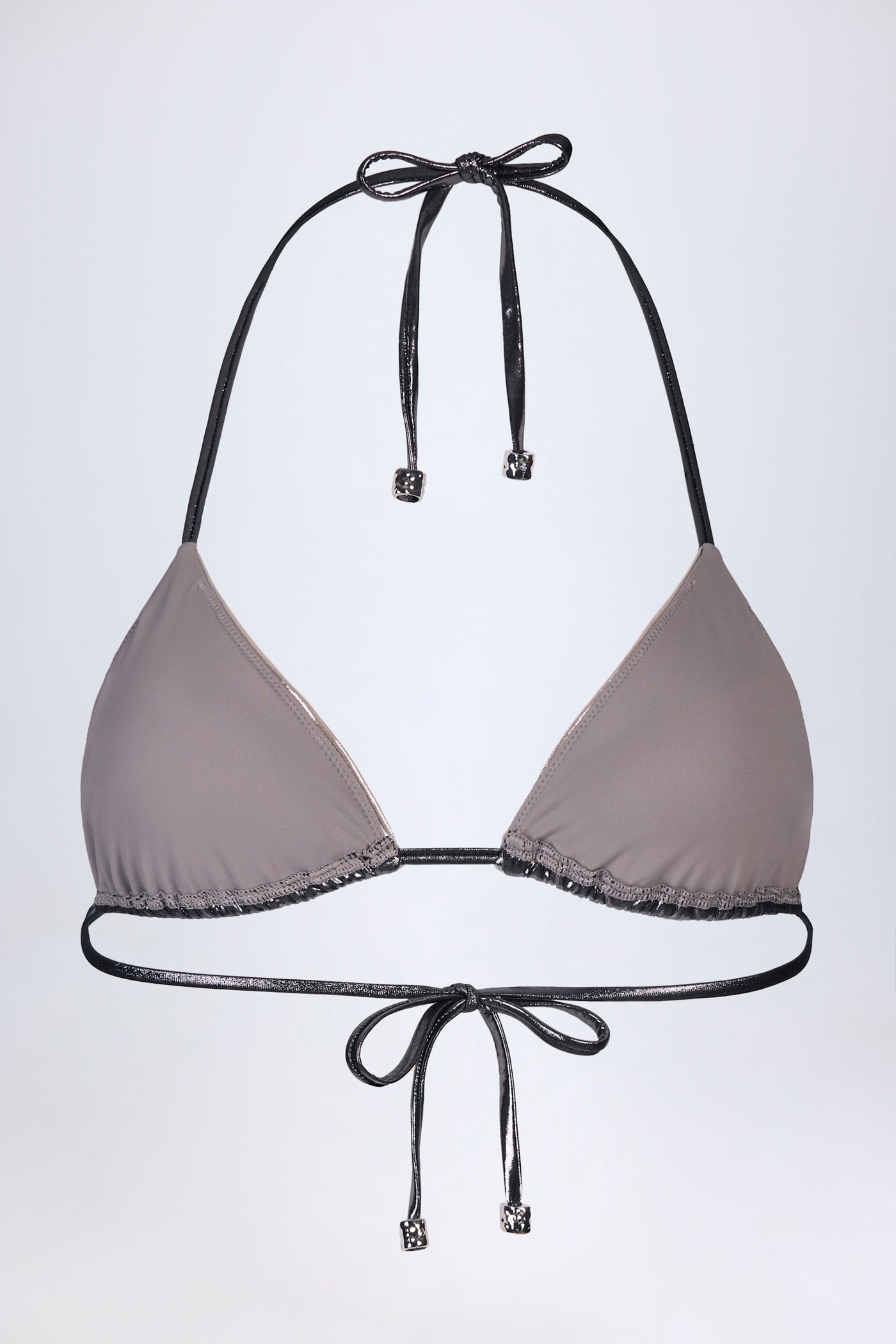 Gümüş Krom Panelli Bikini Sütyeni