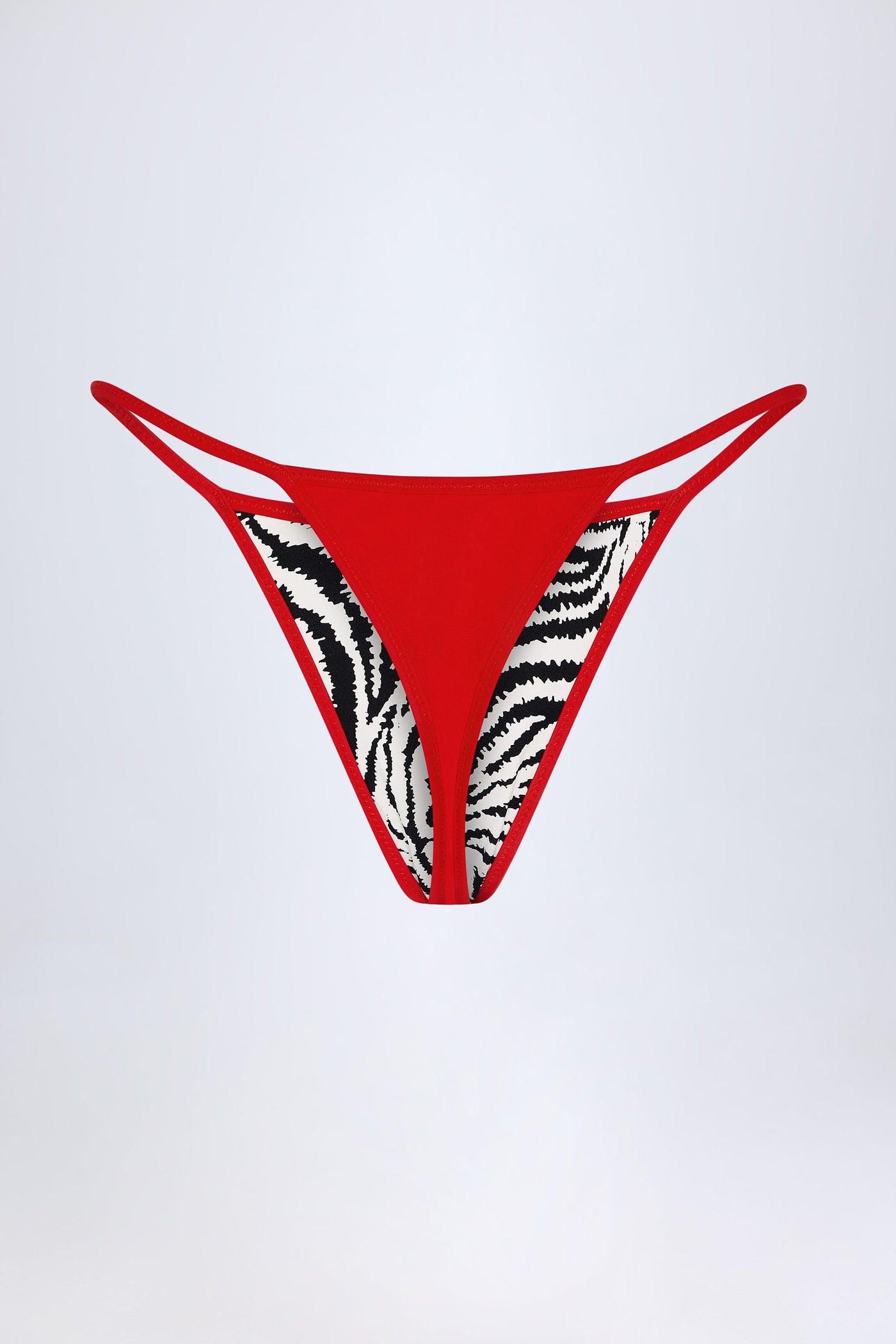 Zebra Desenli Tanga Bikini Altı