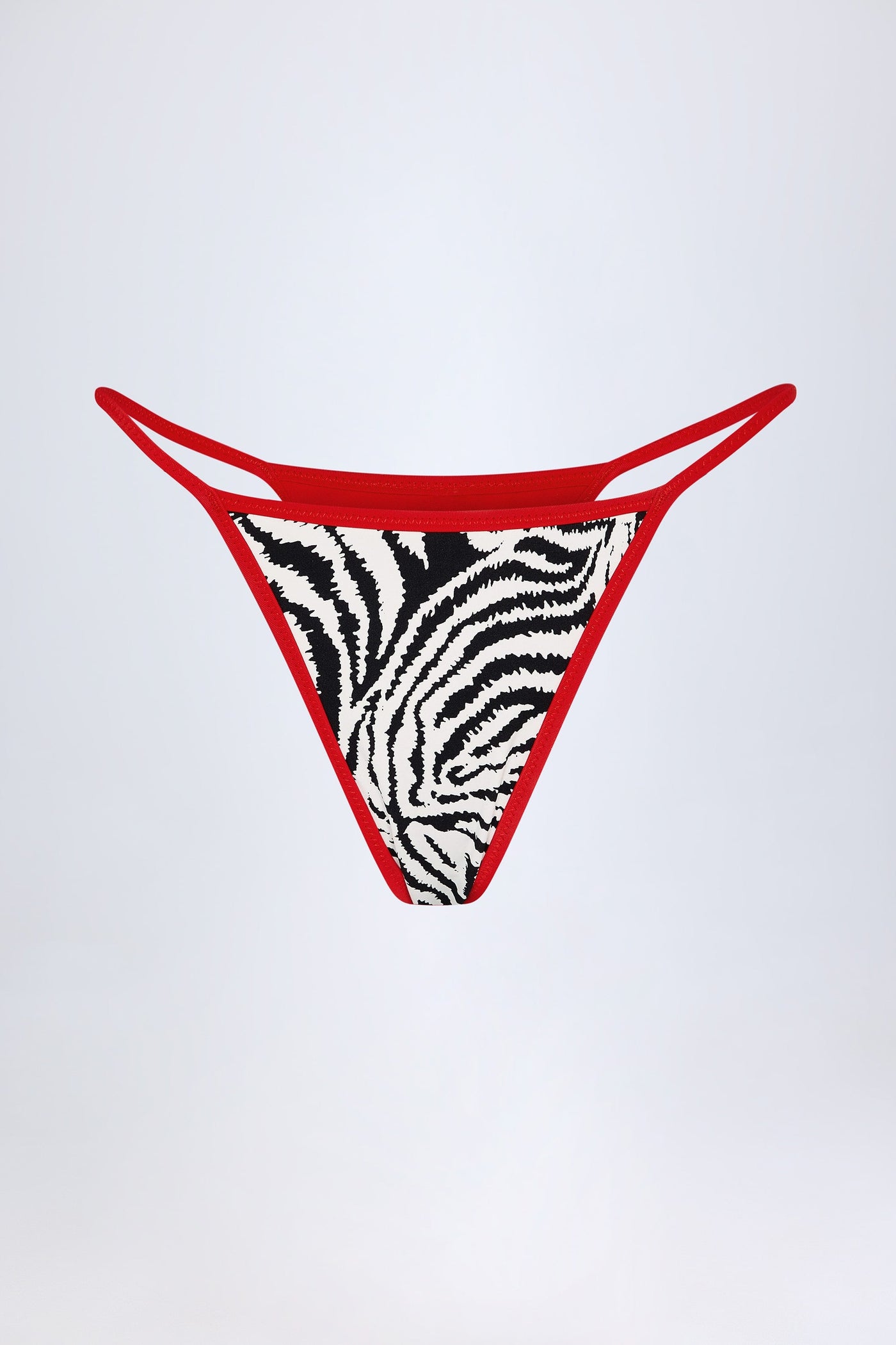 Zebra Desenli Tanga Bikini Altı