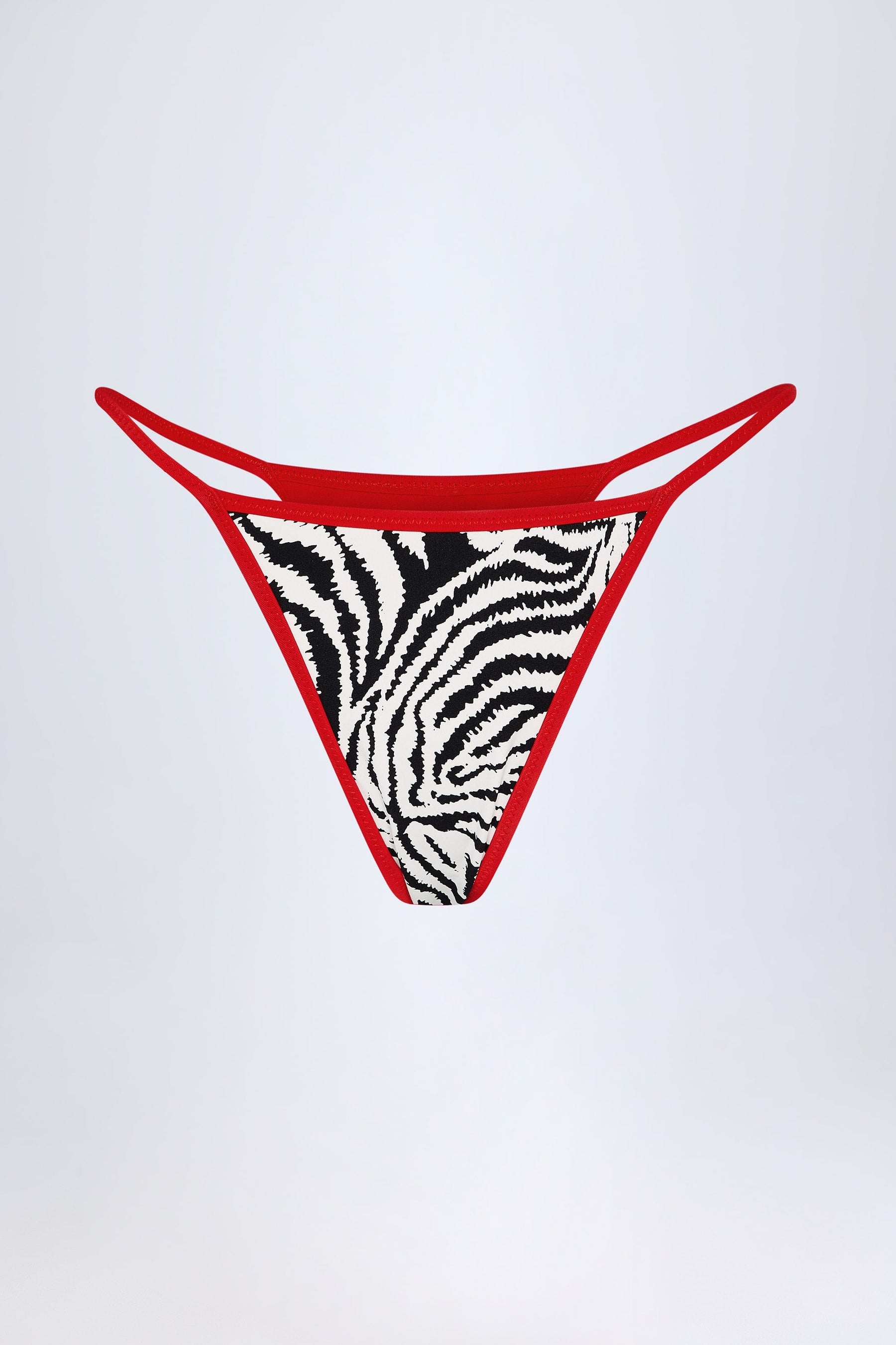 Zebra Desenli Tanga Bikini Altı