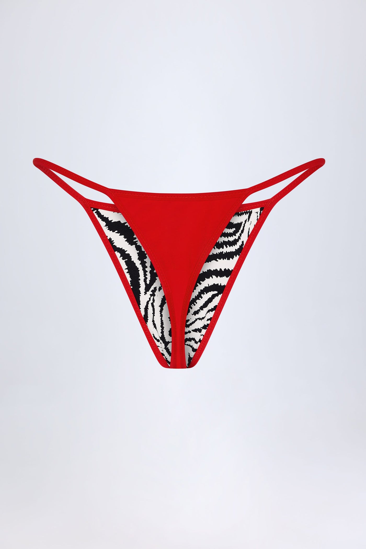 Zebra Desenli Tanga Bikini Altı