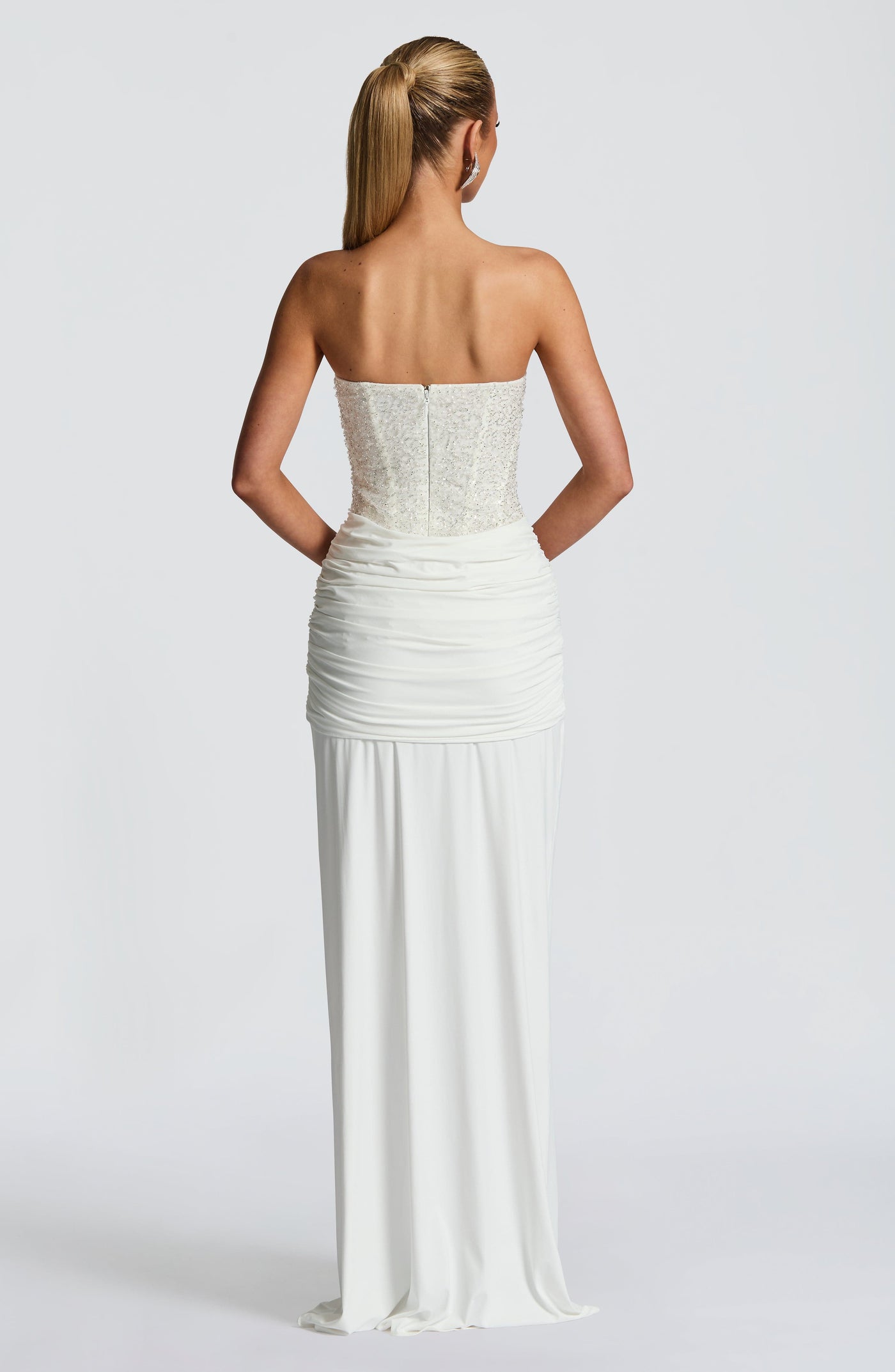 Carina Maxi Elbise - Fildişi