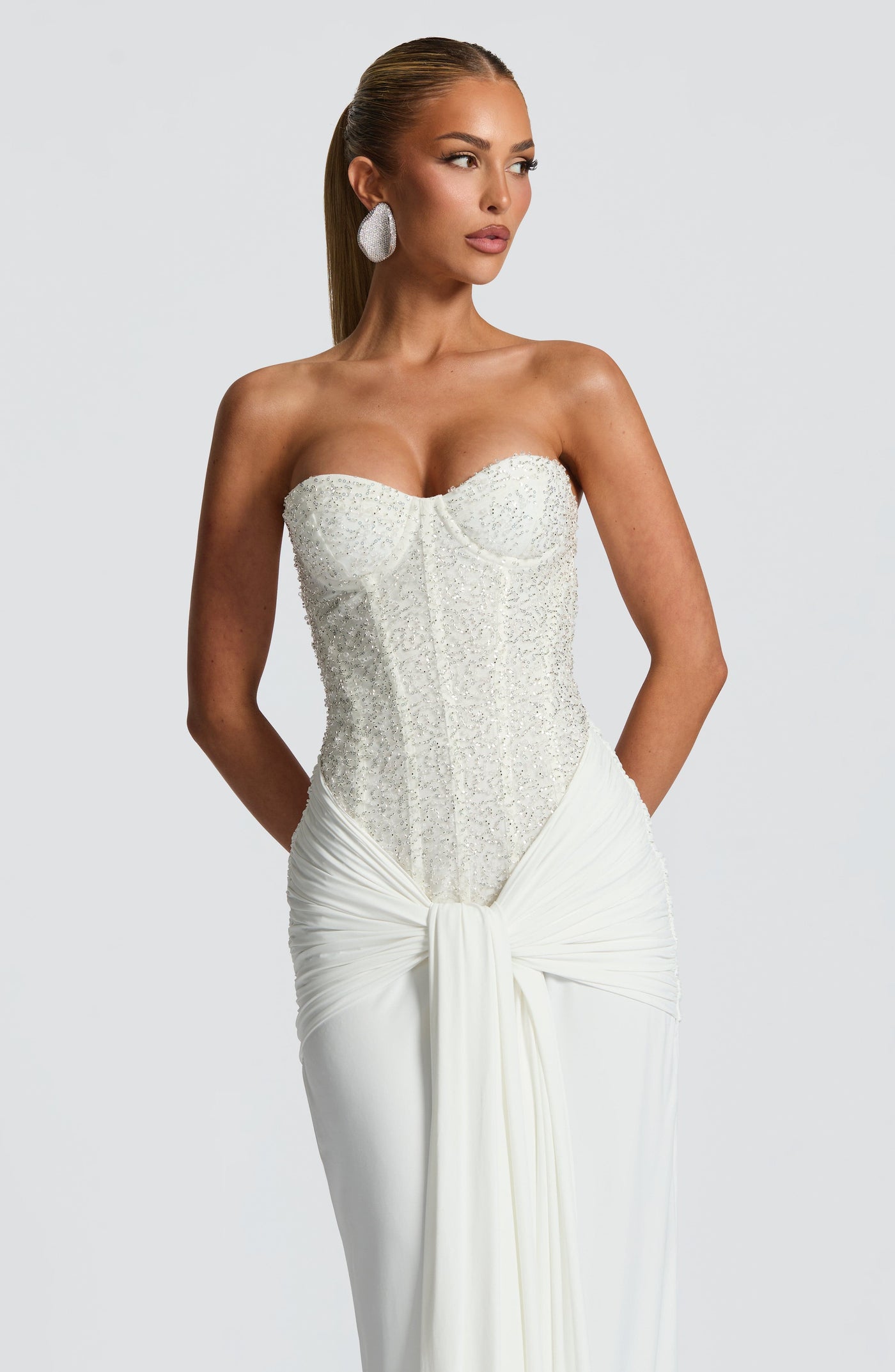 Carina Maxi Elbise - Fildişi
