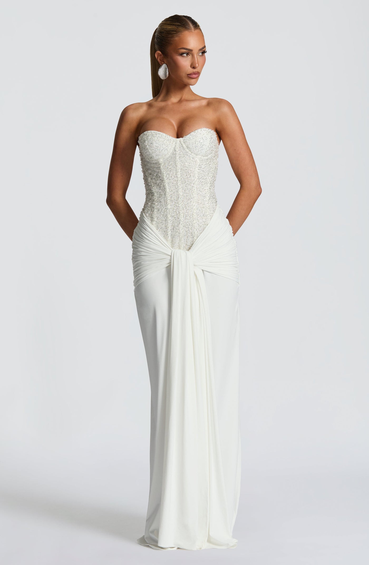 Carina Maxi Elbise - Fildişi