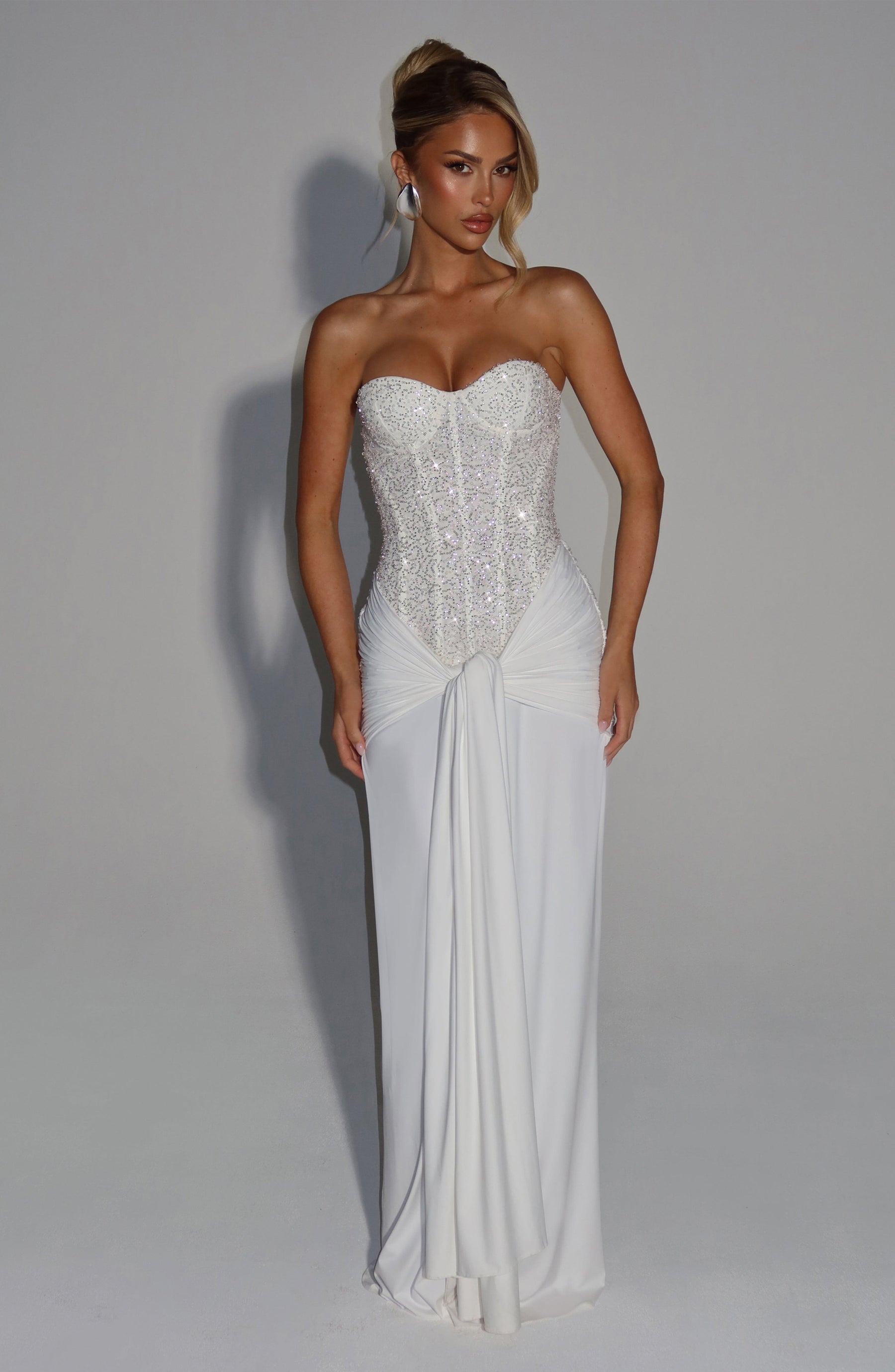 Carina Maxi Elbise - Fildişi