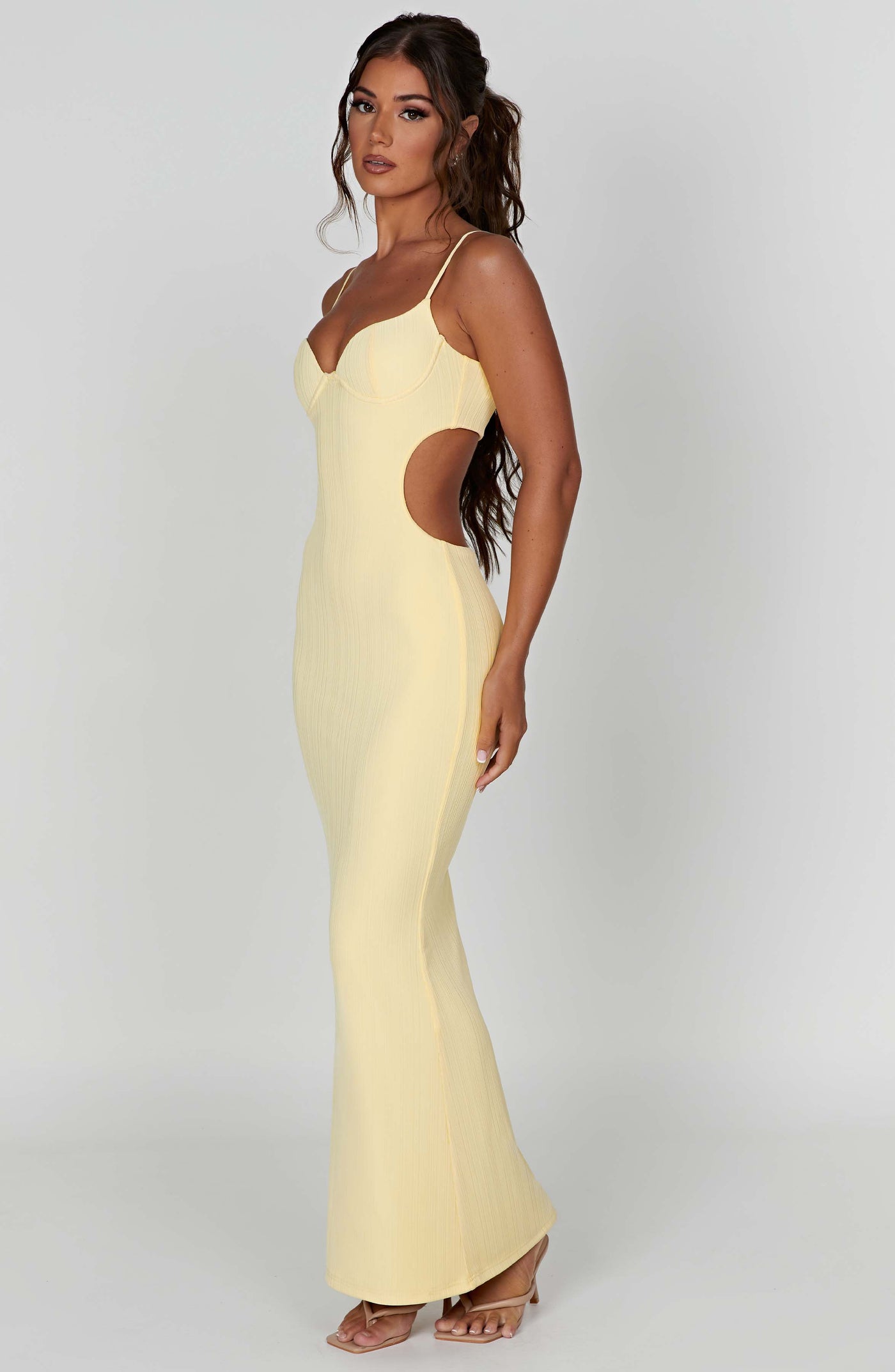 Celine Maxi Elbise - Limon