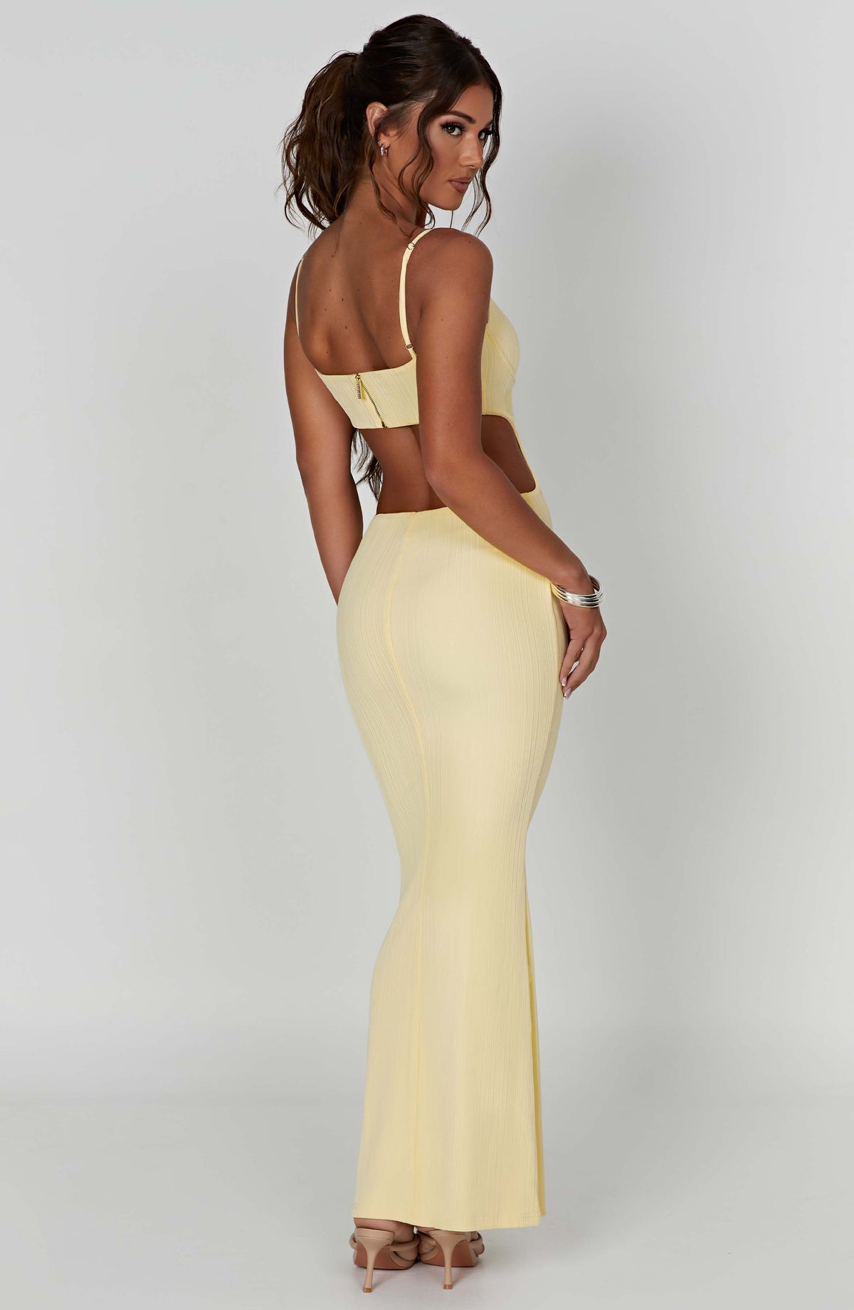 Celine Maxi Elbise - Limon