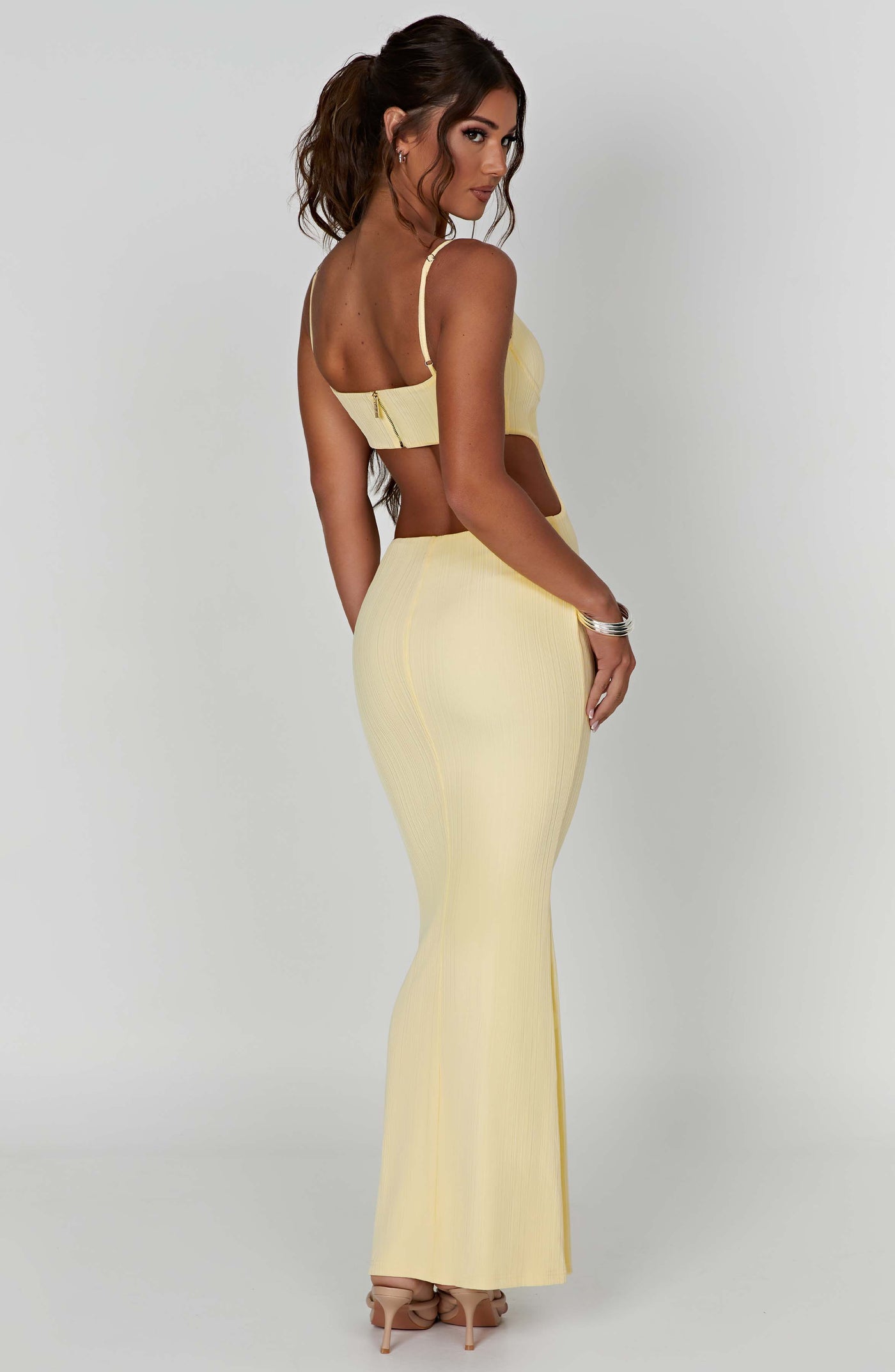 Celine Maxi Elbise - Limon