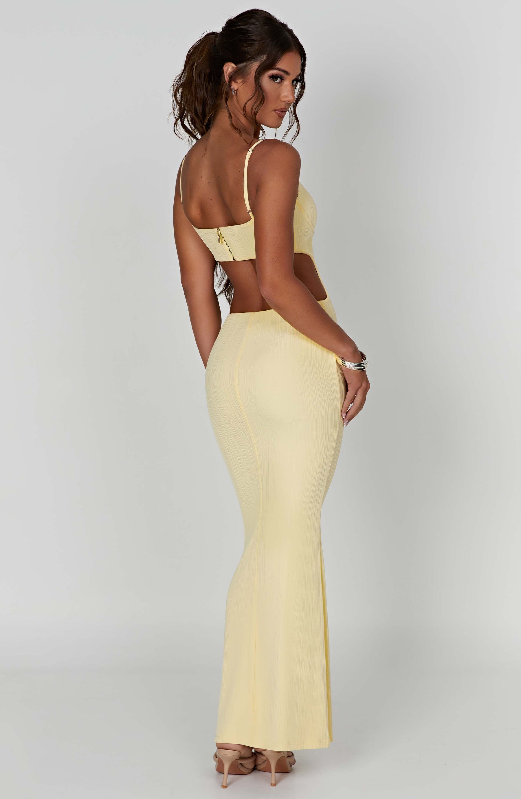 Celine Maxi Elbise - Limon