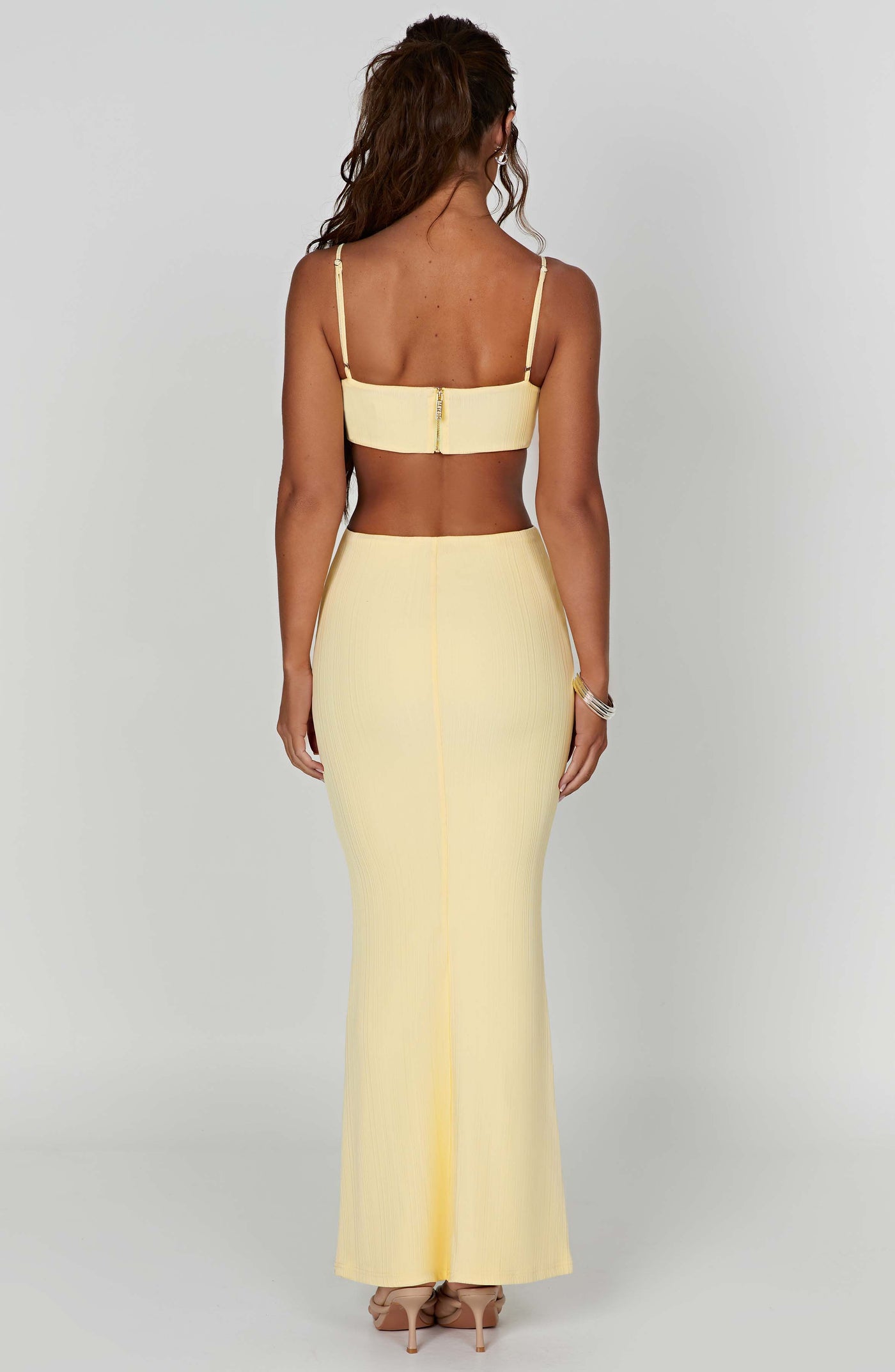 Celine Maxi Elbise - Limon
