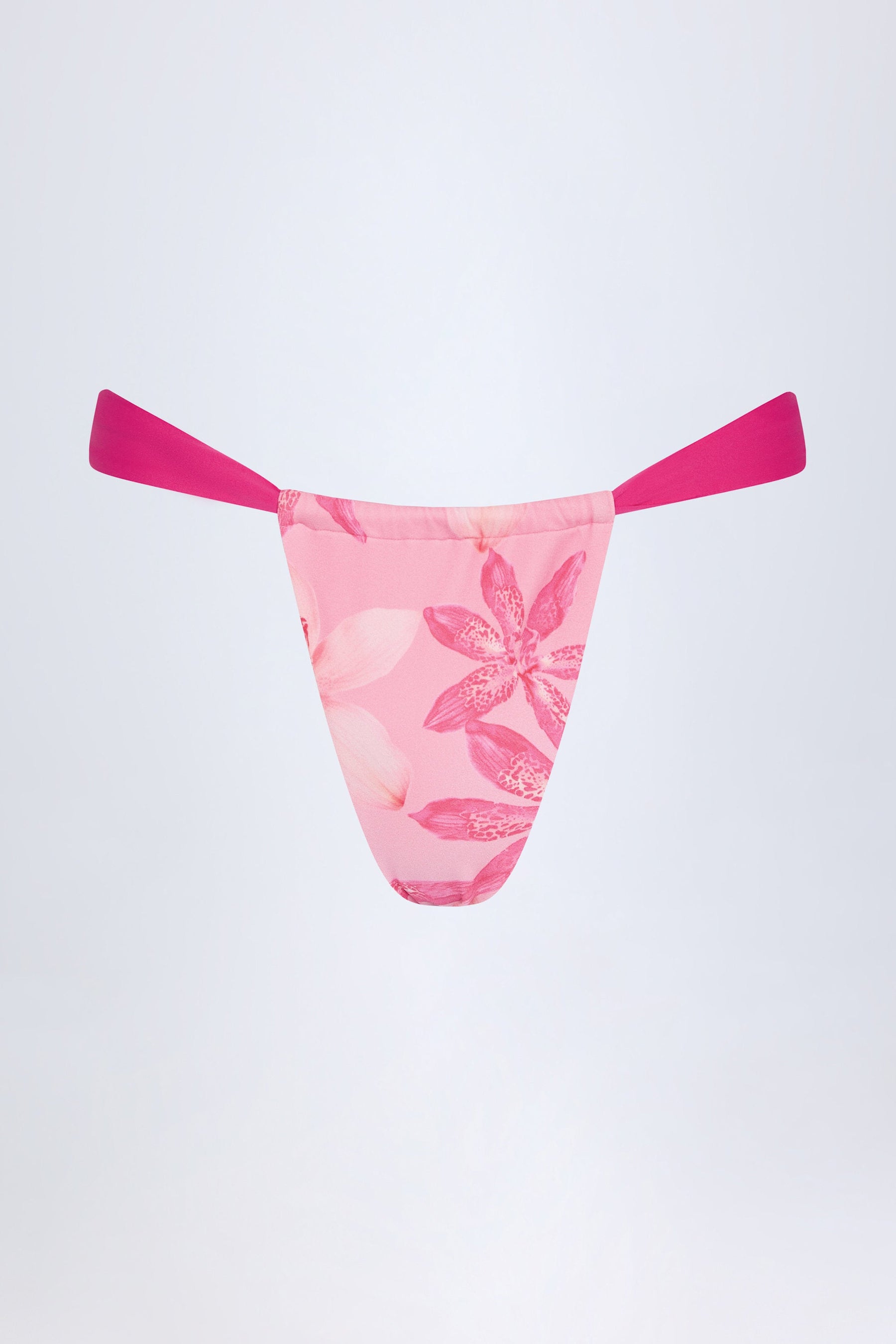 Pembe Orkide Desenli Şık Bikini Altı