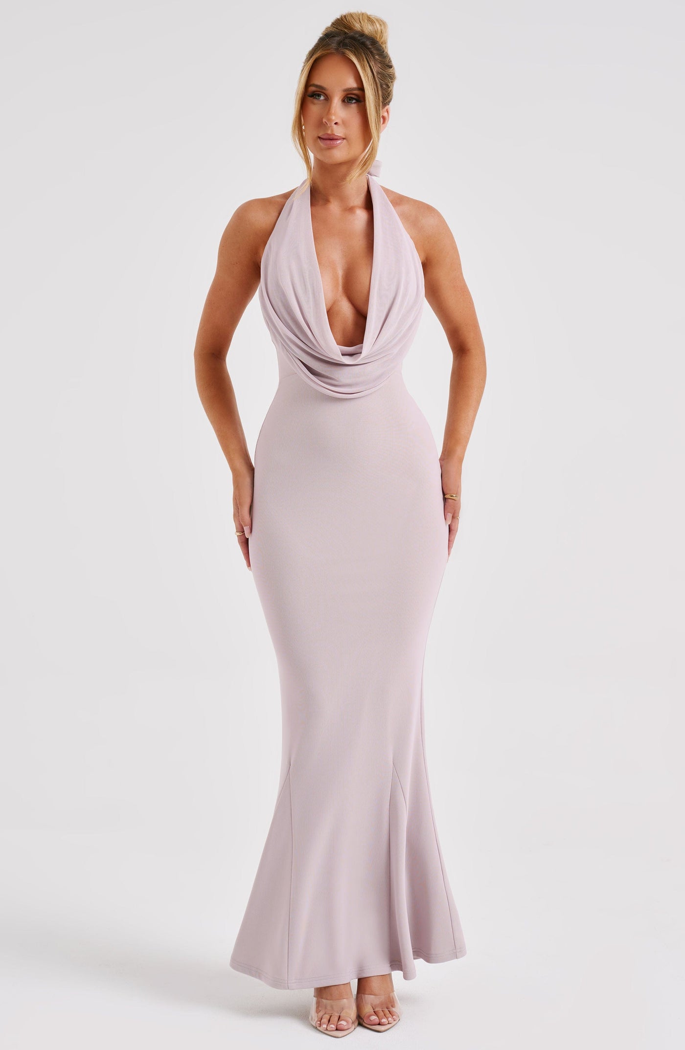 Chrishelle Maxi Elbise - Kemik Rengi