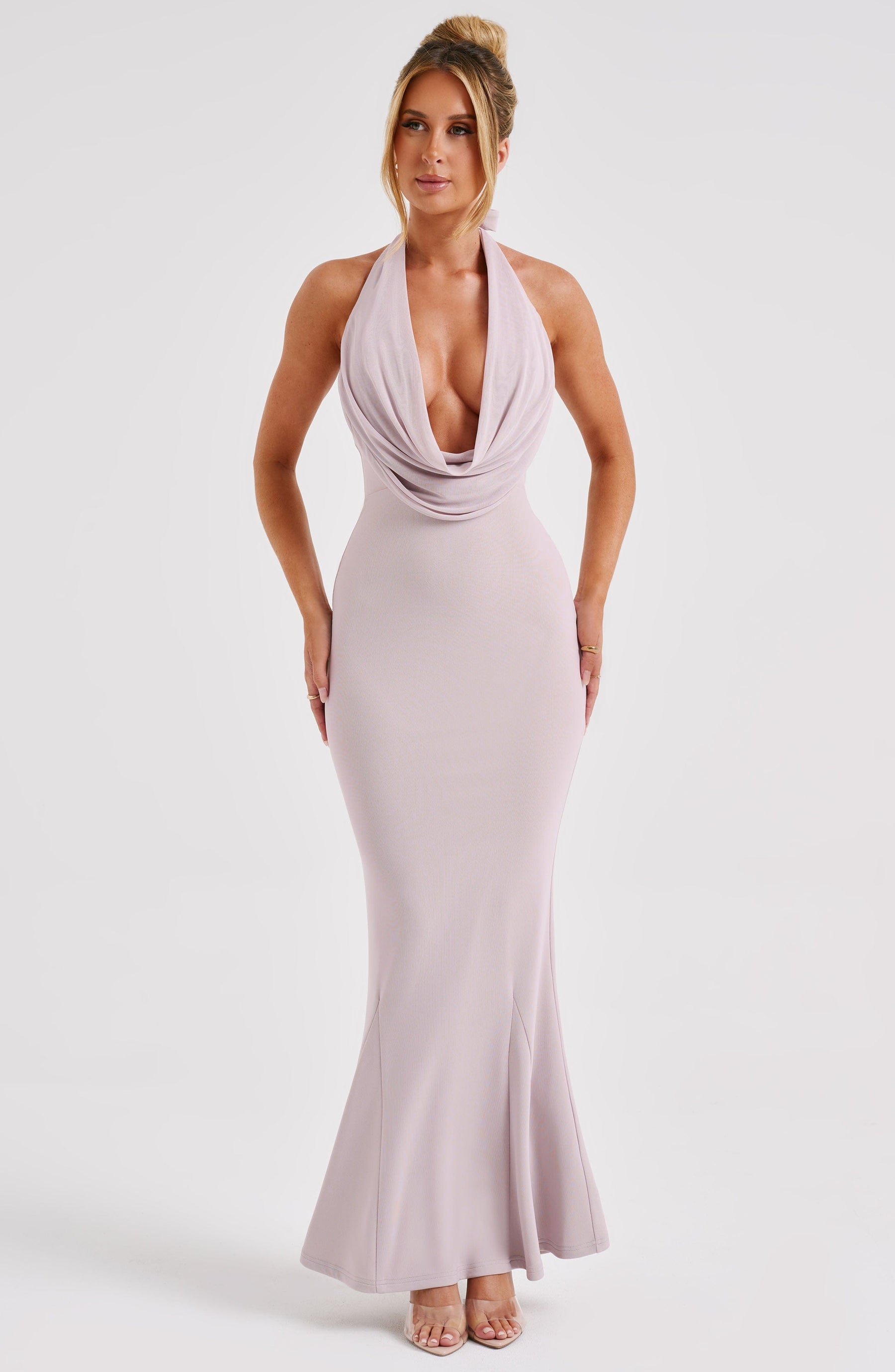 Chrishelle Maxi Elbise - Kemik Rengi