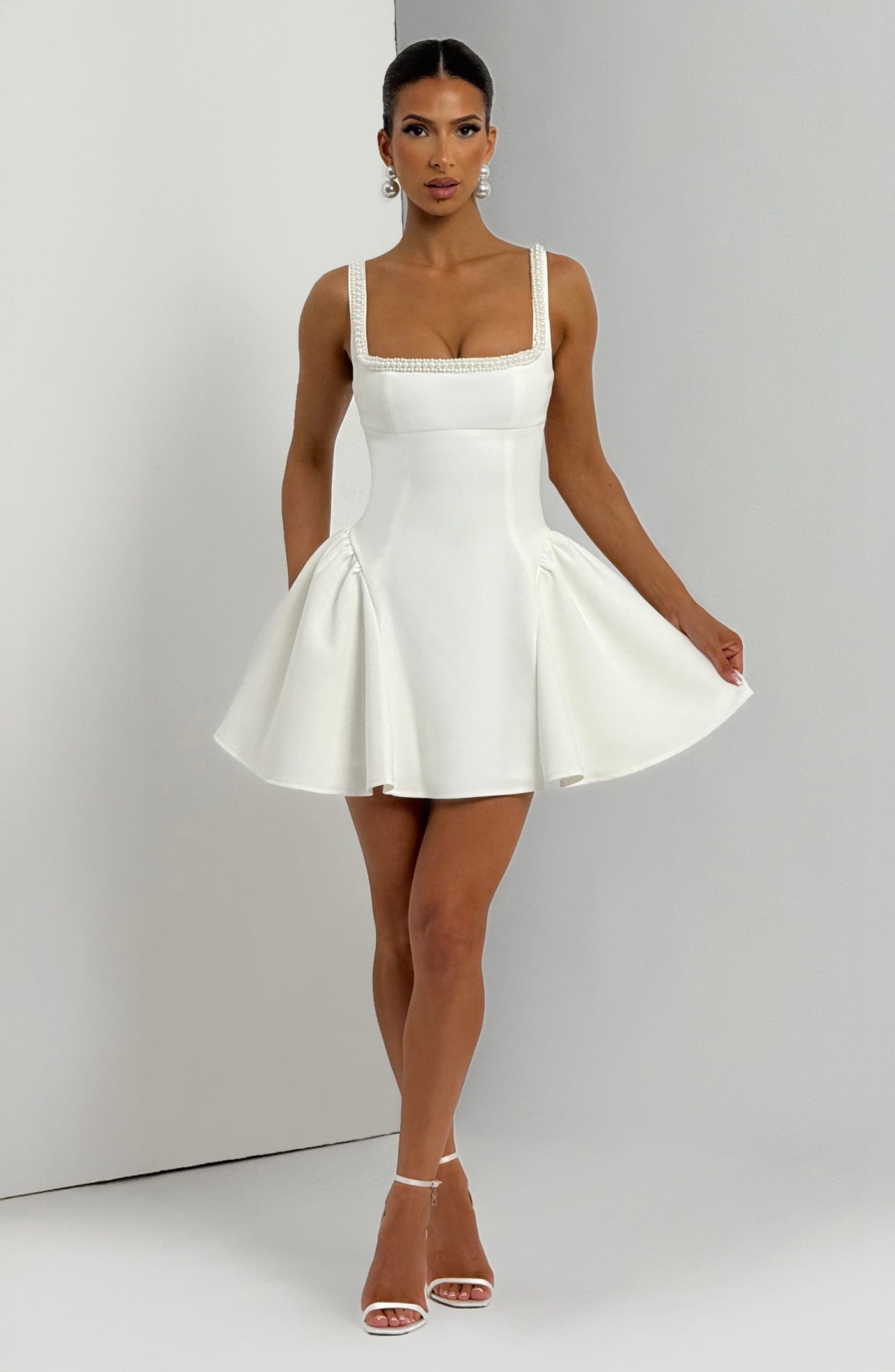 Christie Mini Elbise - Fildişi