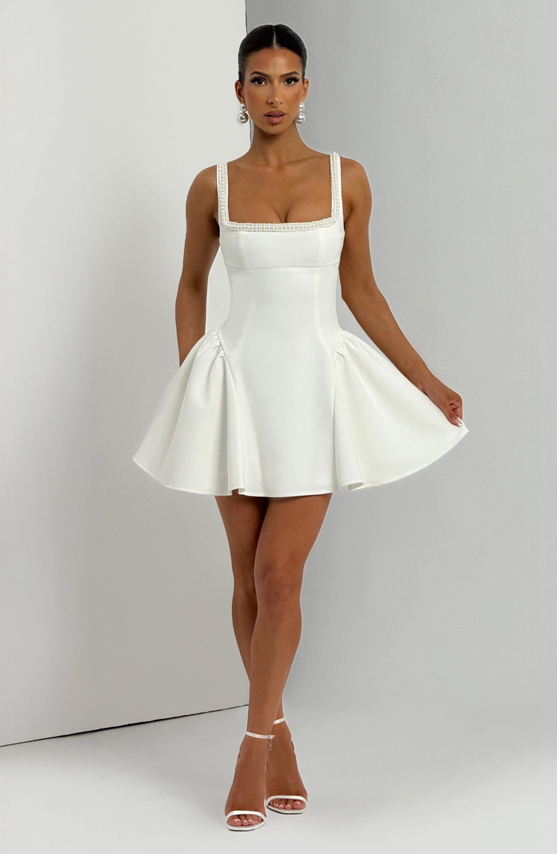 Christie Mini Elbise - Fildişi