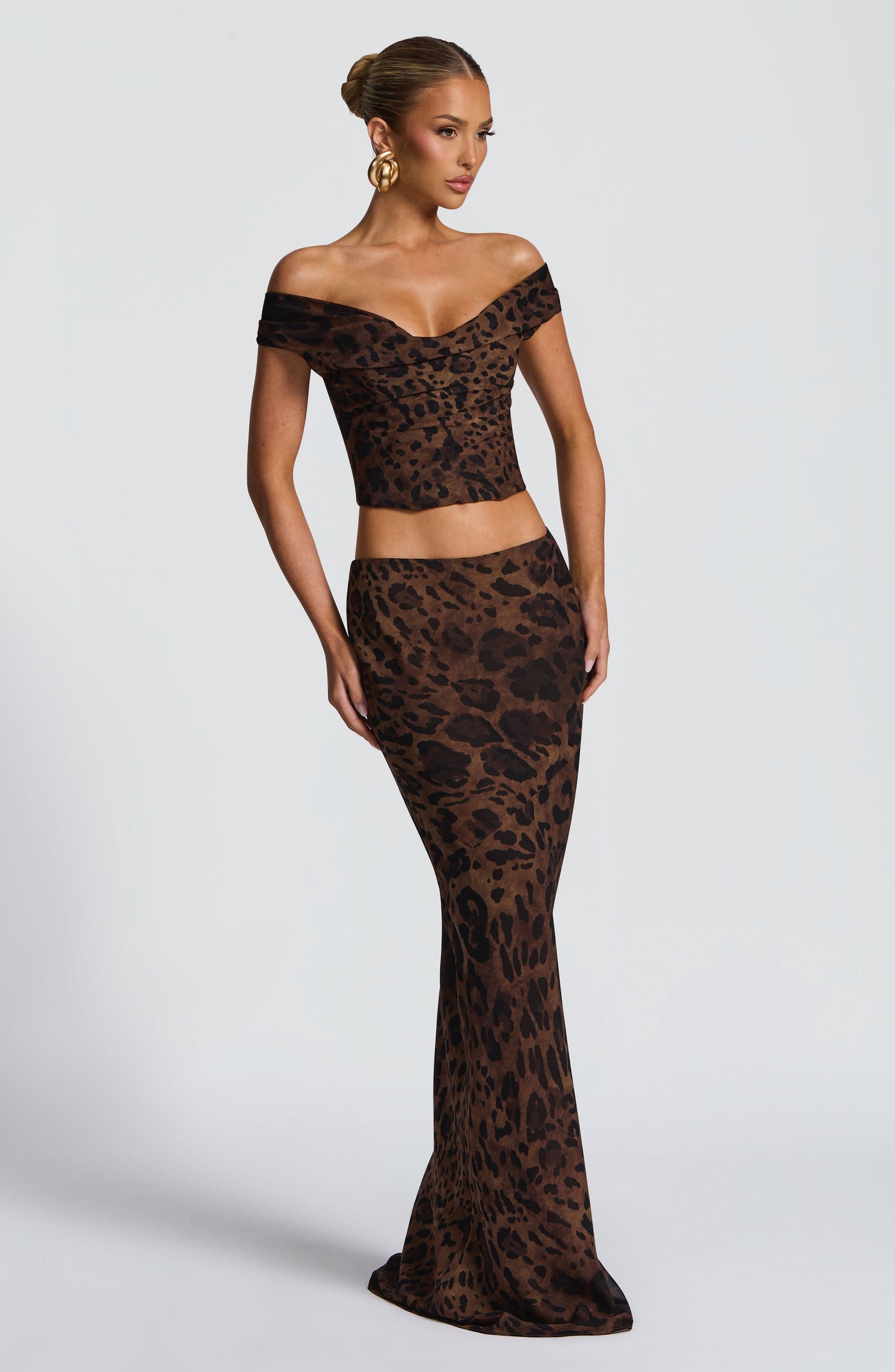 Chrysoula Maxi Etek - Leopar Desenli