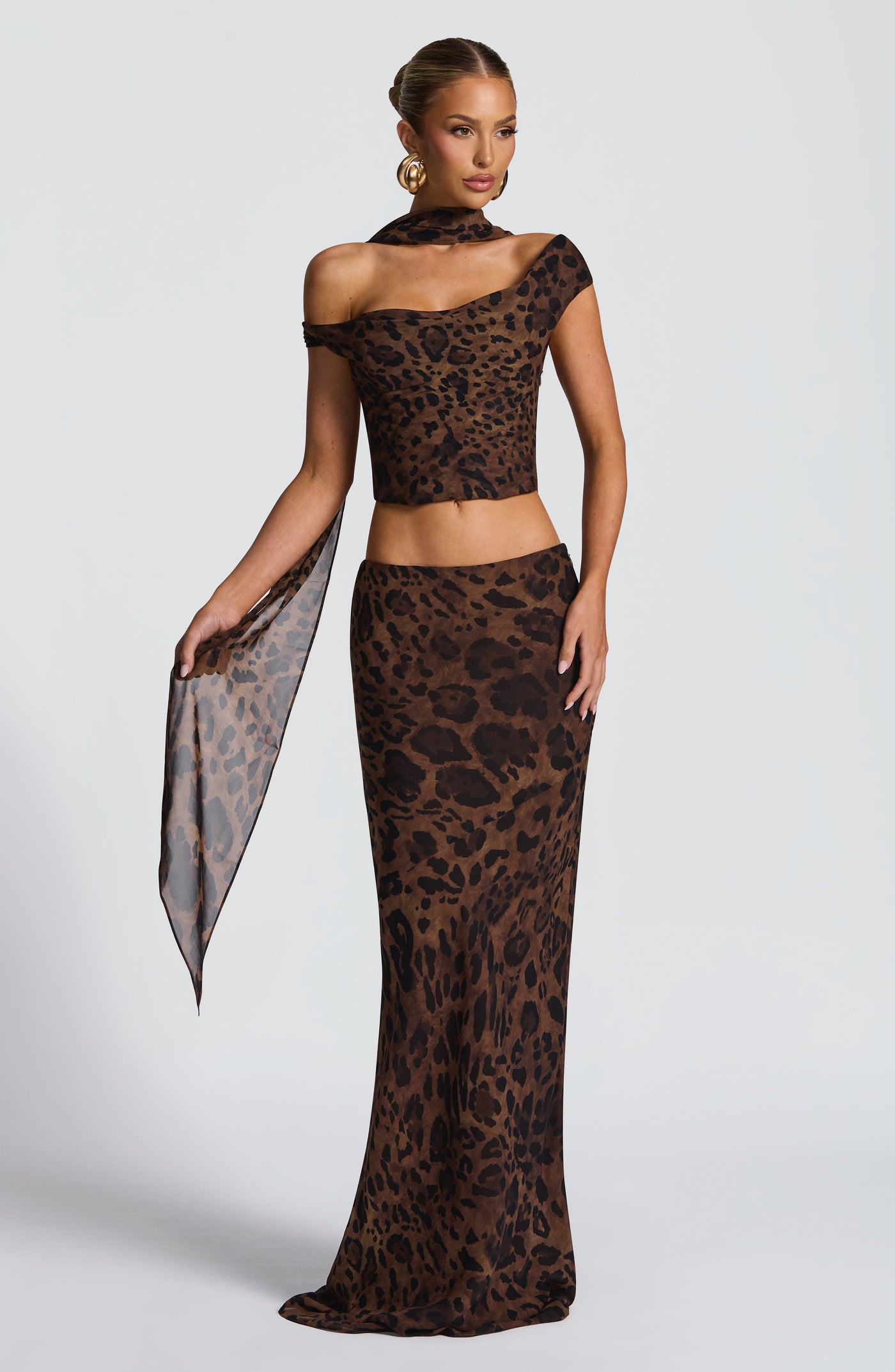 Chrysoula Maxi Etek - Leopar Desenli