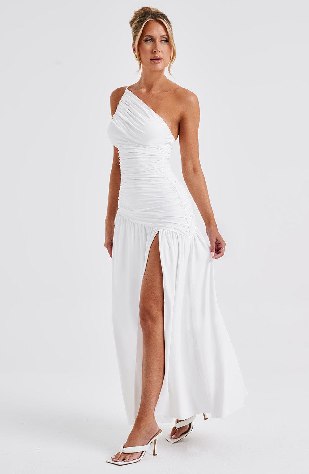 Claudia Maxi Elbise - Beyaz