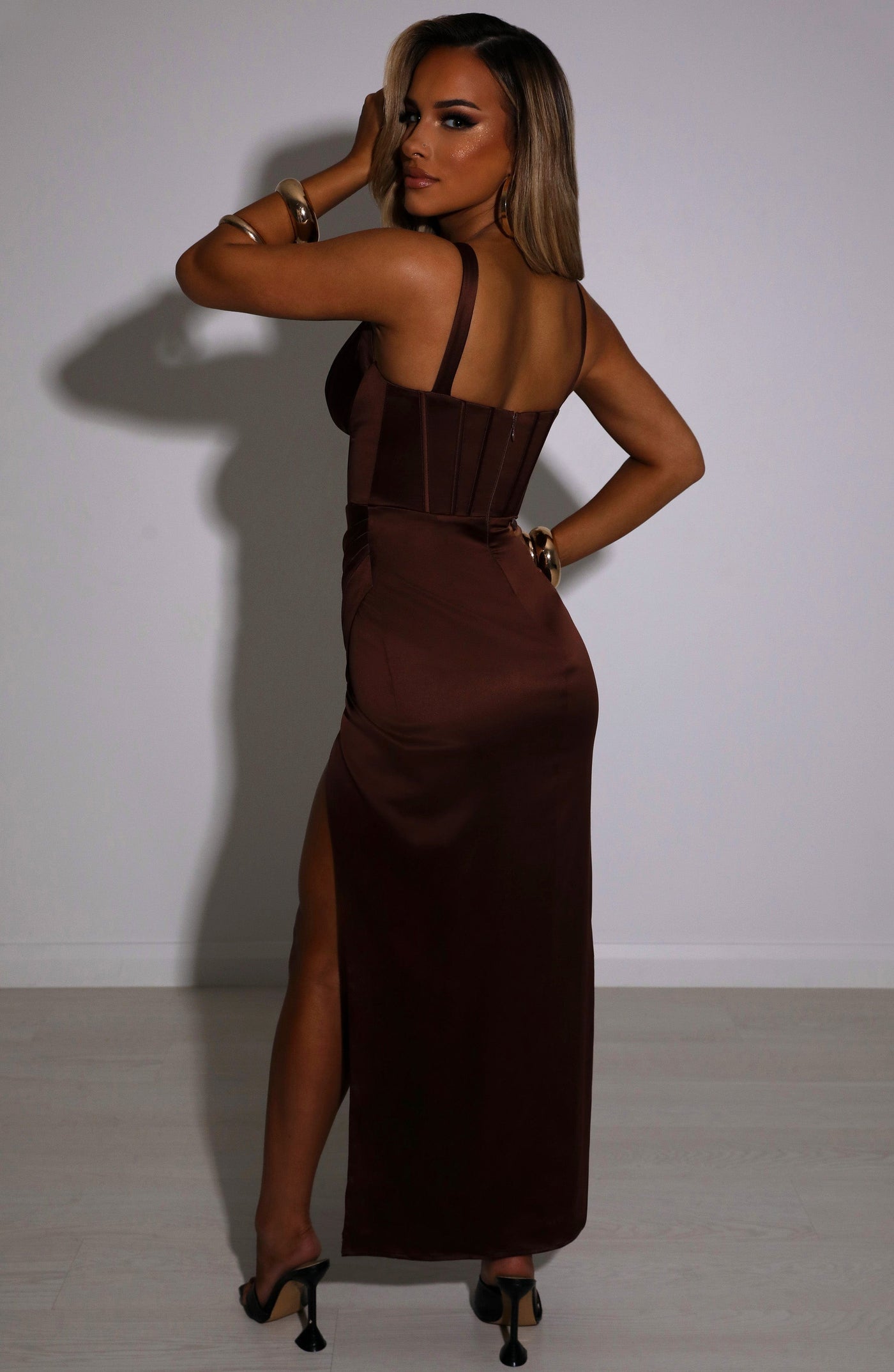 Cordelia Maxi Elbise - Çikolata