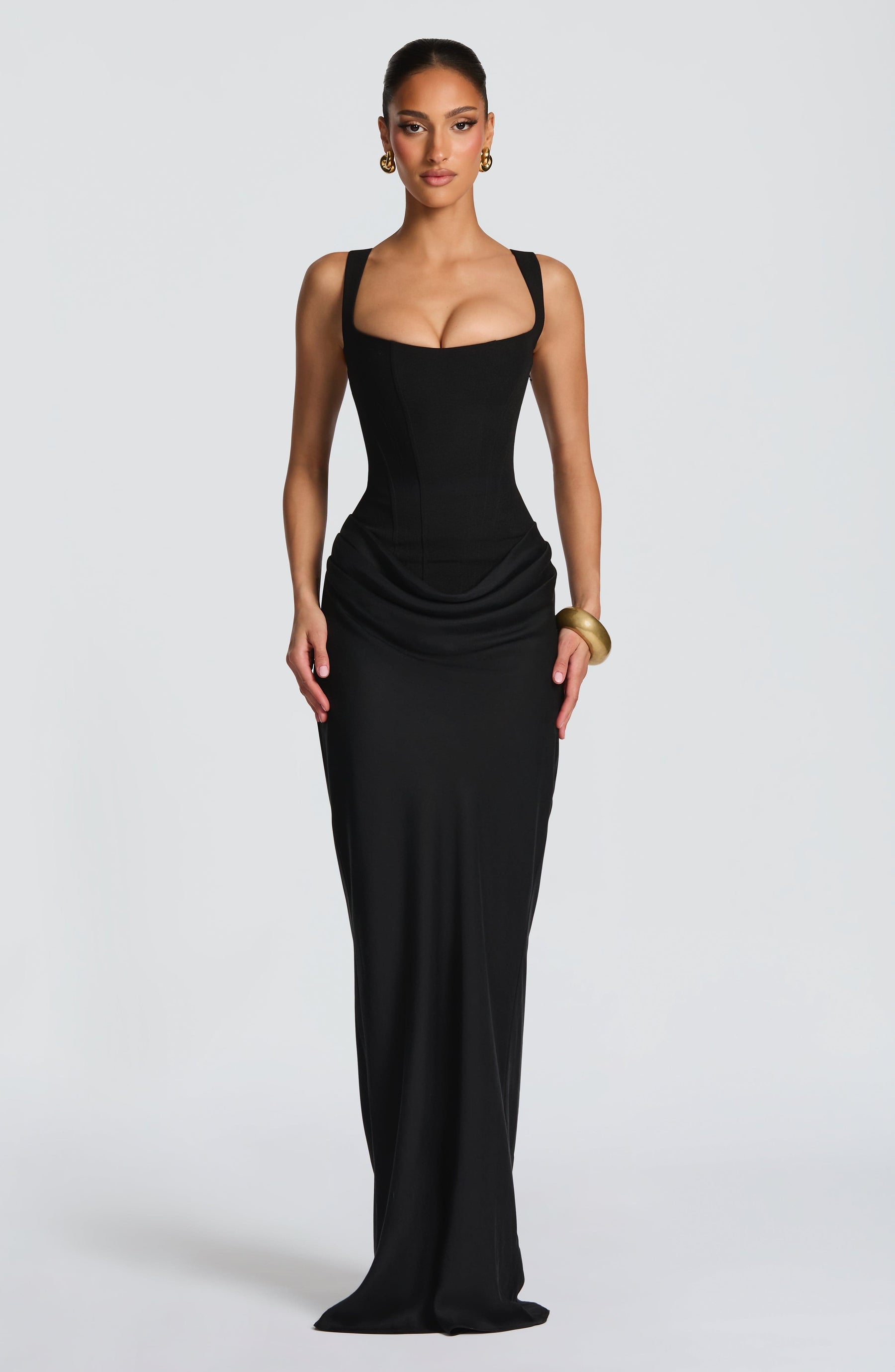 Cornelia Maxi Elbise - Siyah