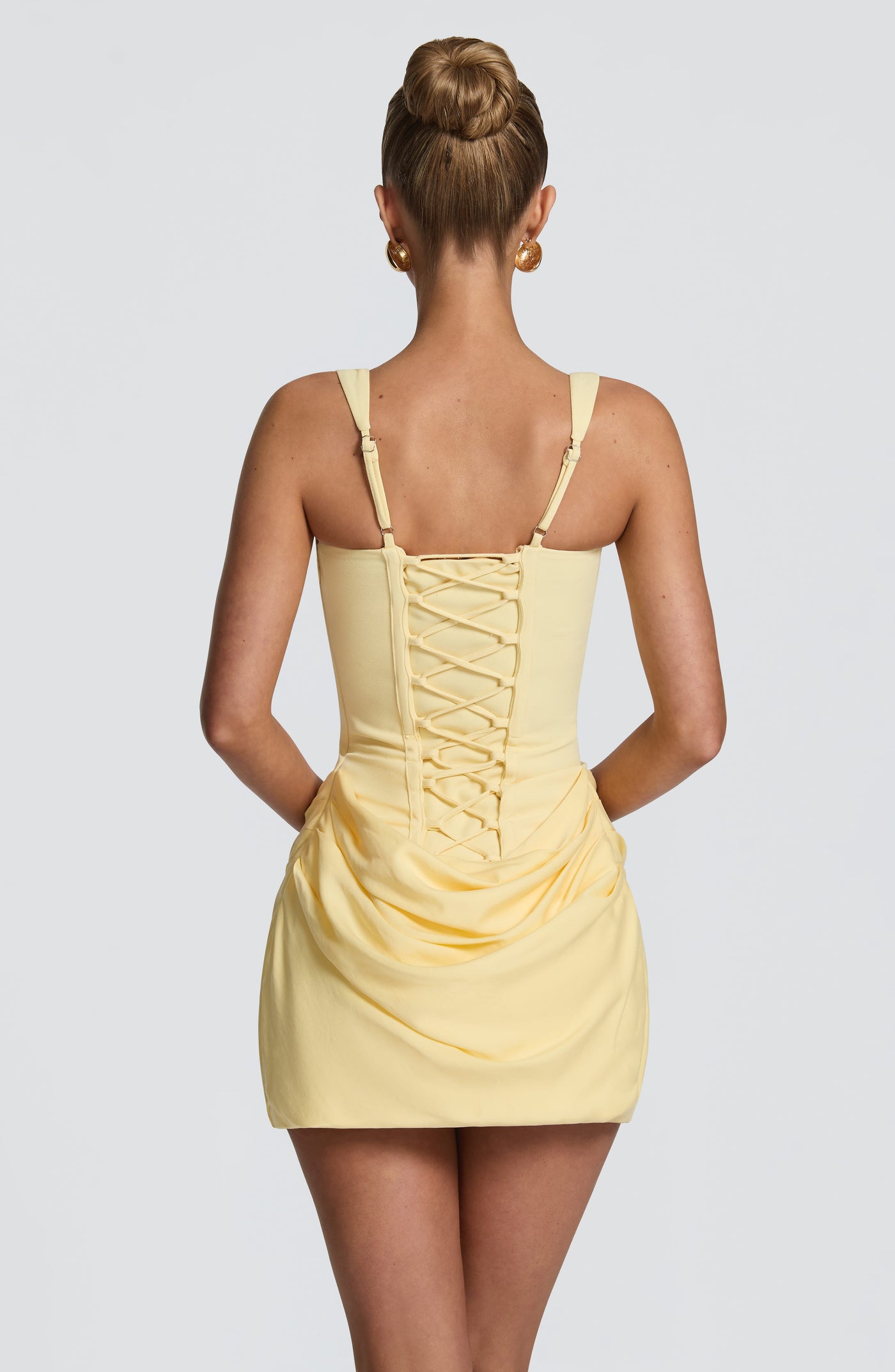 Cornelia Mini Elbise - Limon