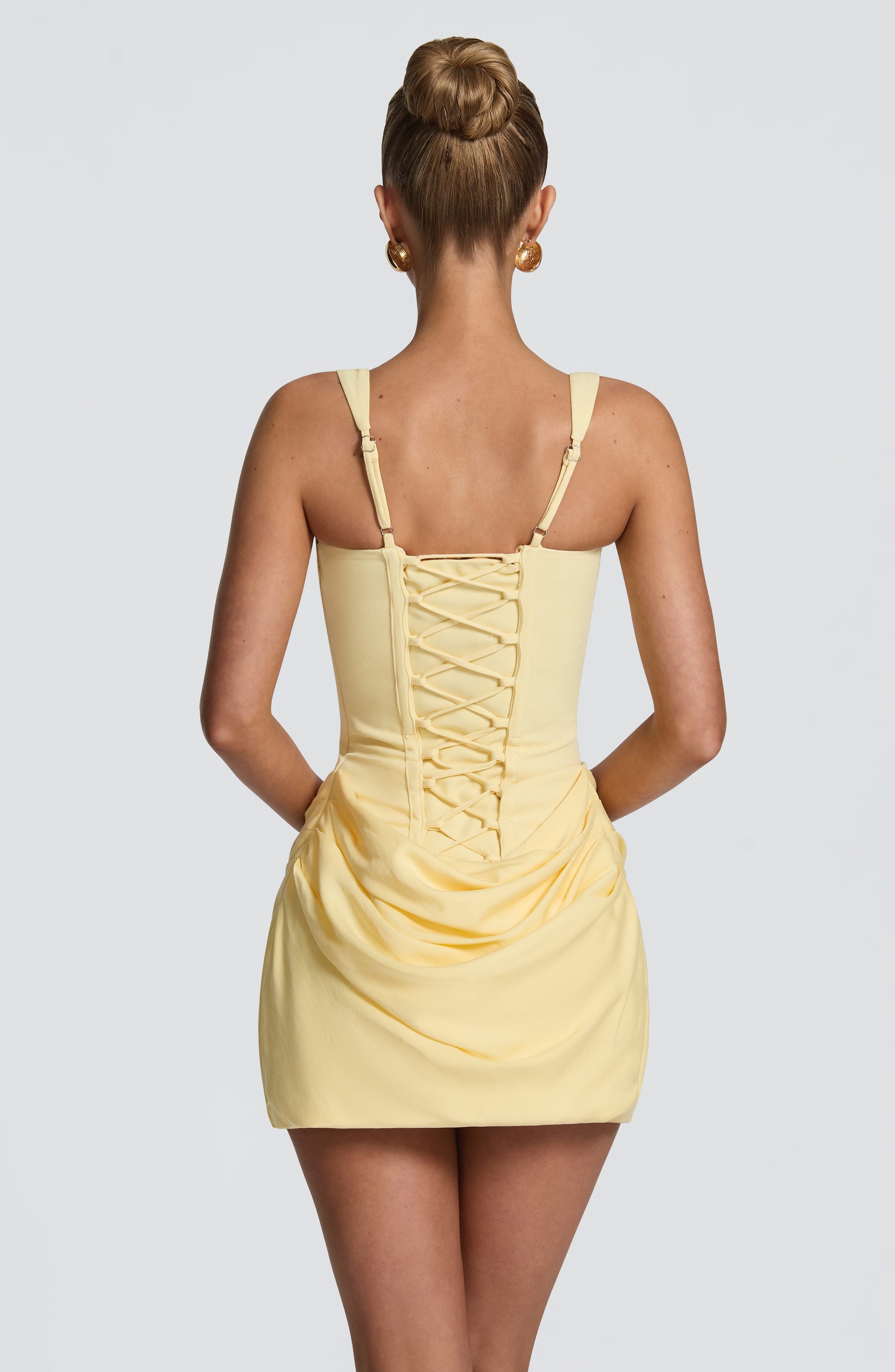 Cornelia Mini Elbise - Limon