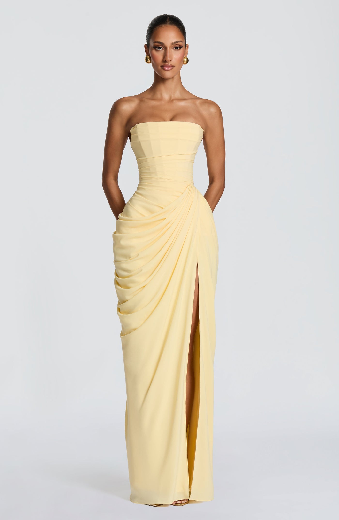 Cyra Maxi Elbise - Limon
