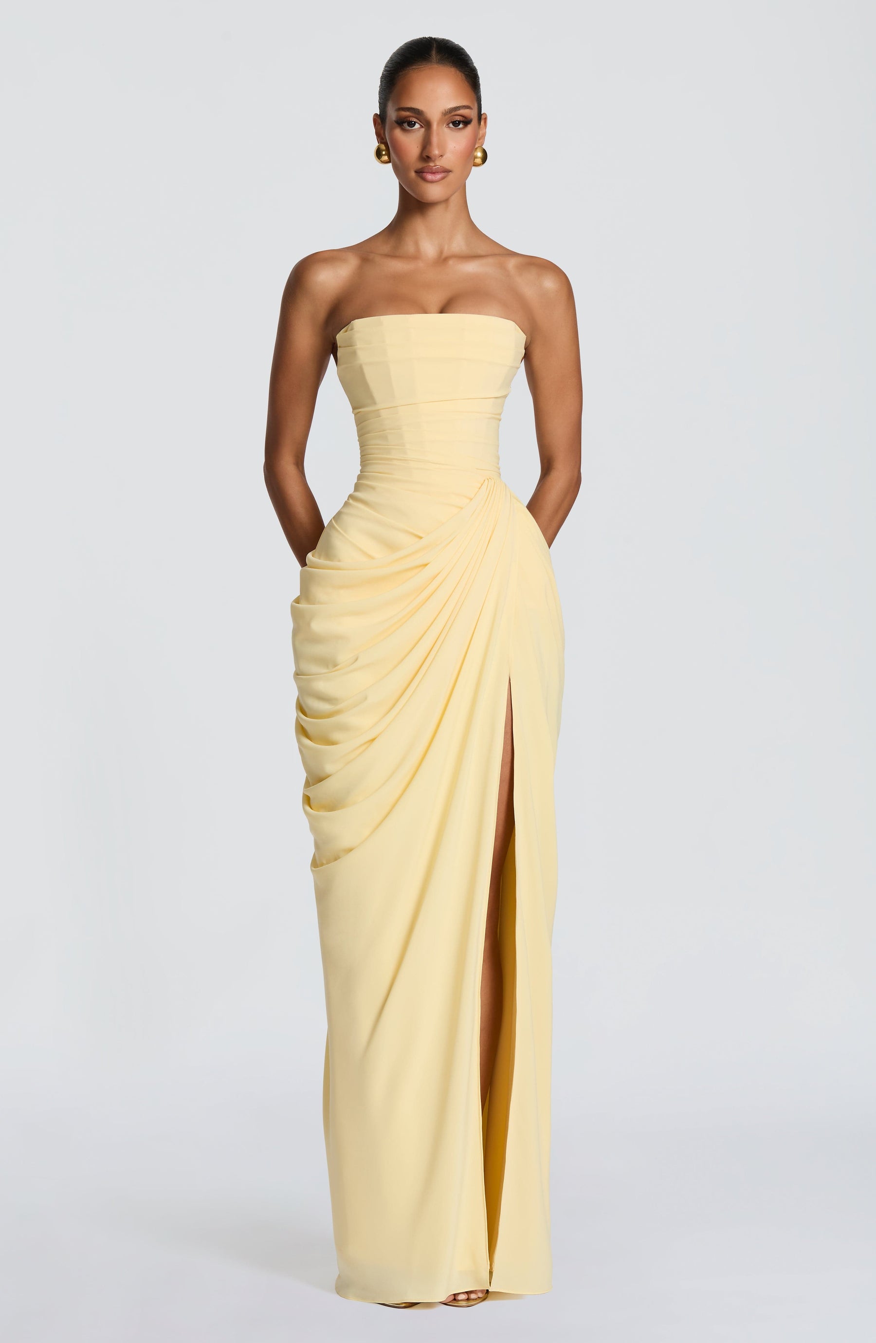 Cyra Maxi Elbise - Limon