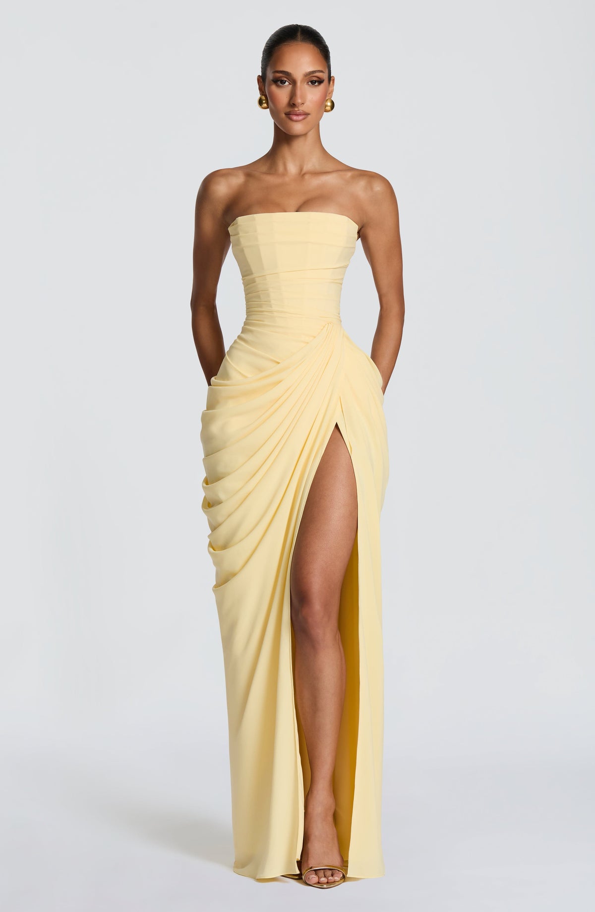 Cyra Maxi Elbise - Limon