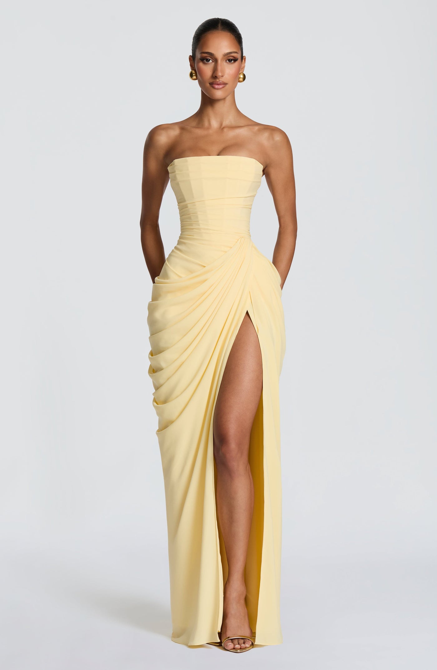 Cyra Maxi Elbise - Limon